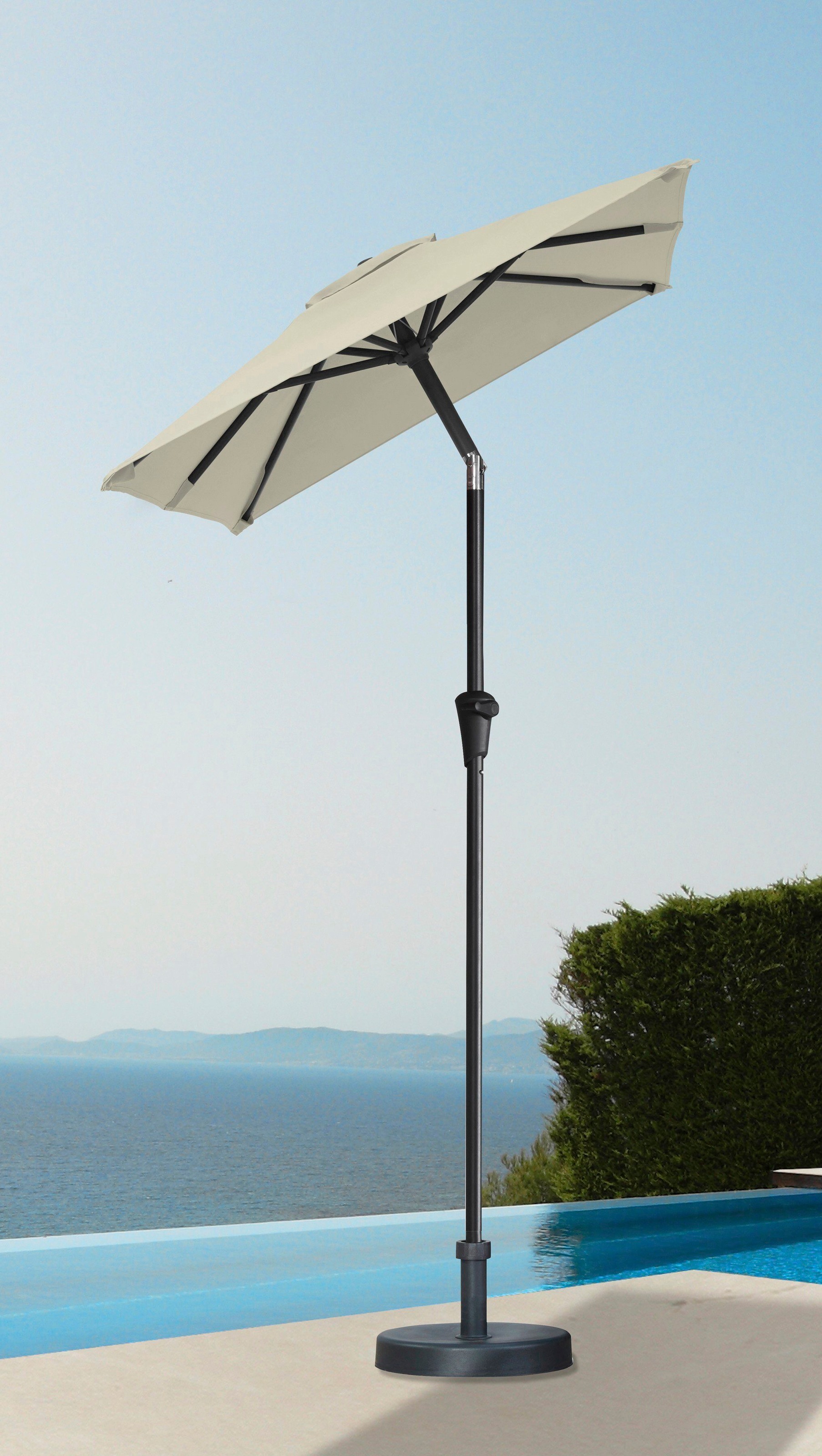 garten gut Sonnenschirm, abknickbar, ohne Schirmständer