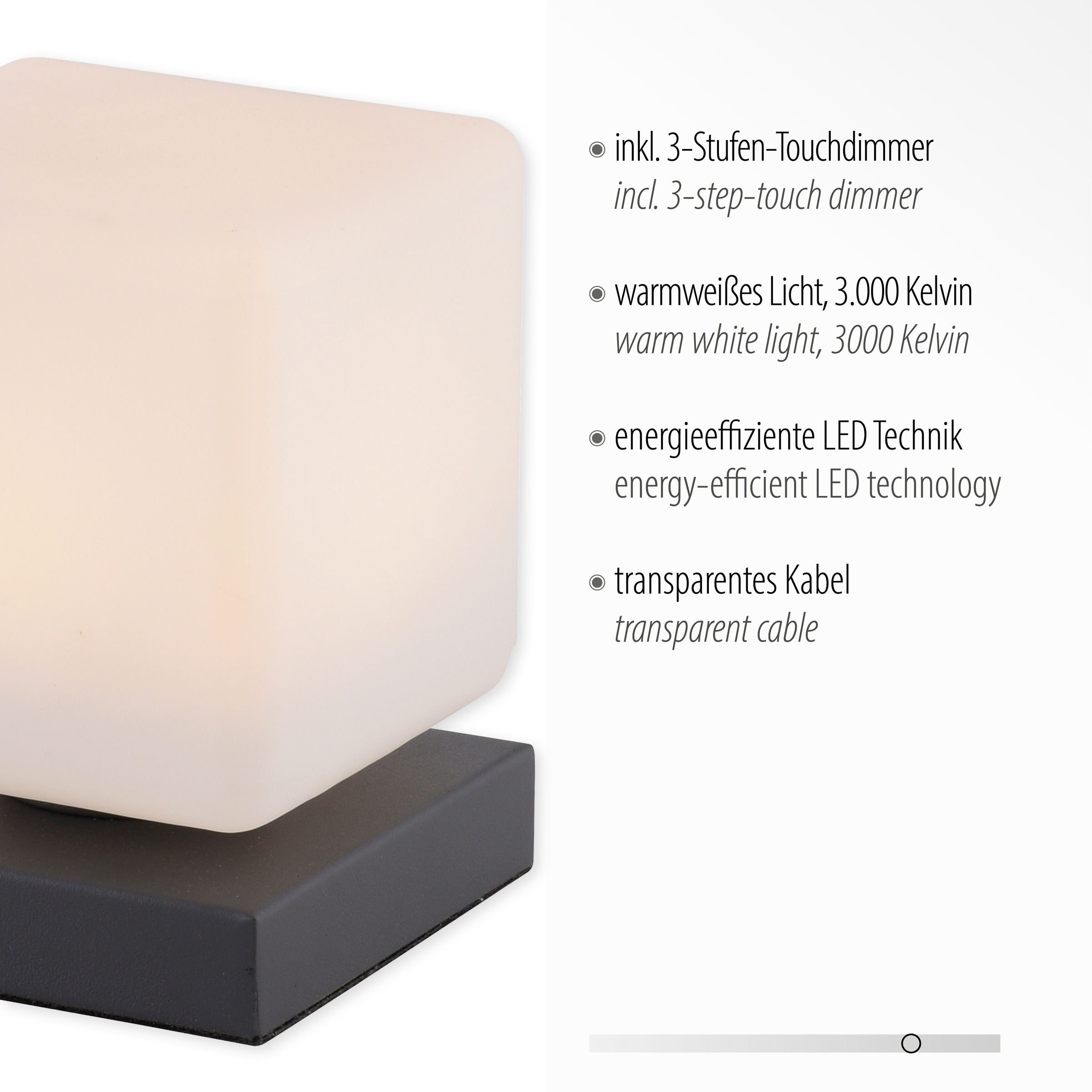 Paul Neuhaus Tischleuchte »DADOA« LED-Board 1 Stk. Warmweiß LED, dimmbar über Touchdimmer