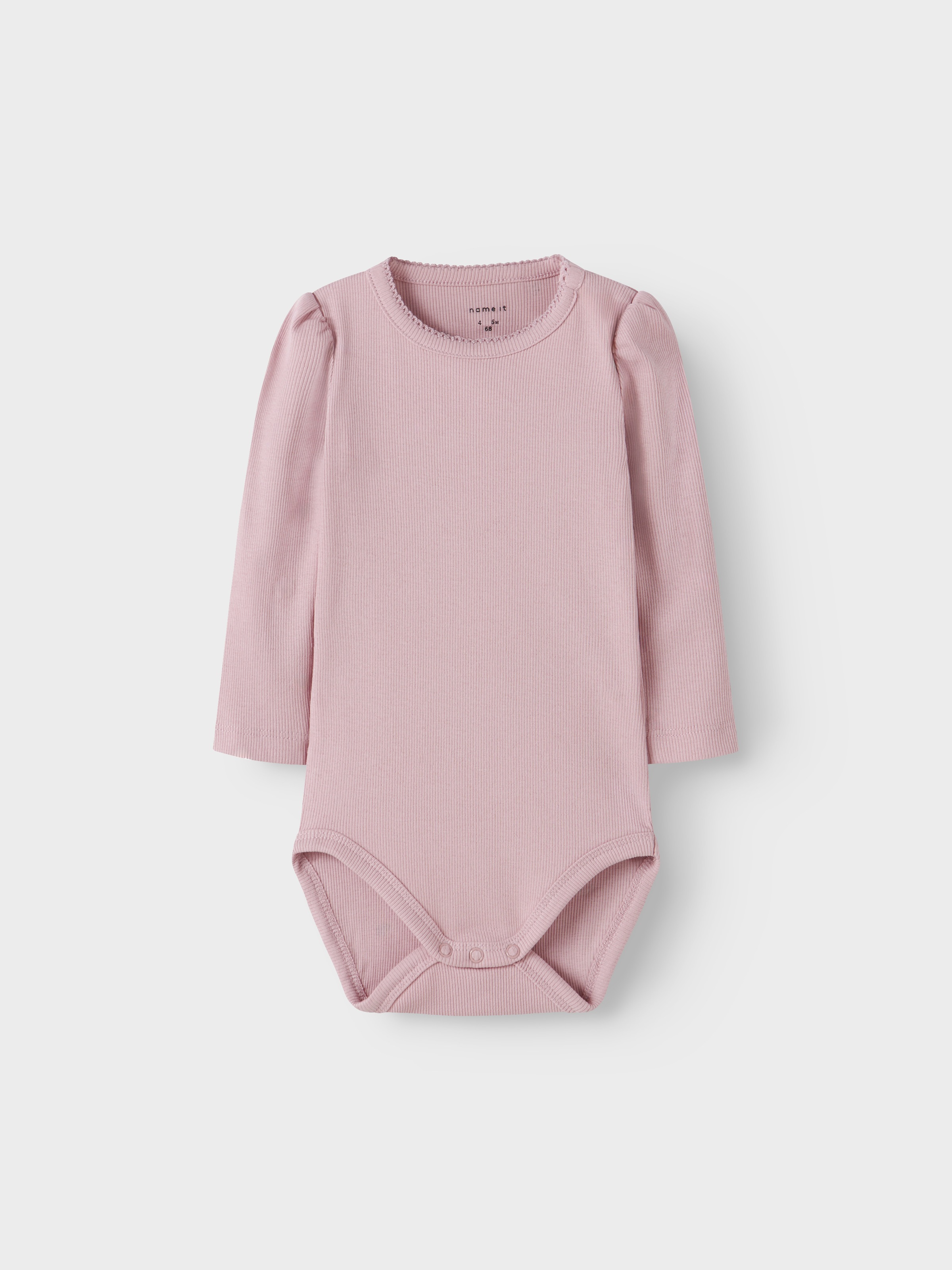 Name It Langarmbody »NBFNUTTI 2P LS BODY NOOS« Packung, 2 Baumwollmischung, bedruckt und uni im Set