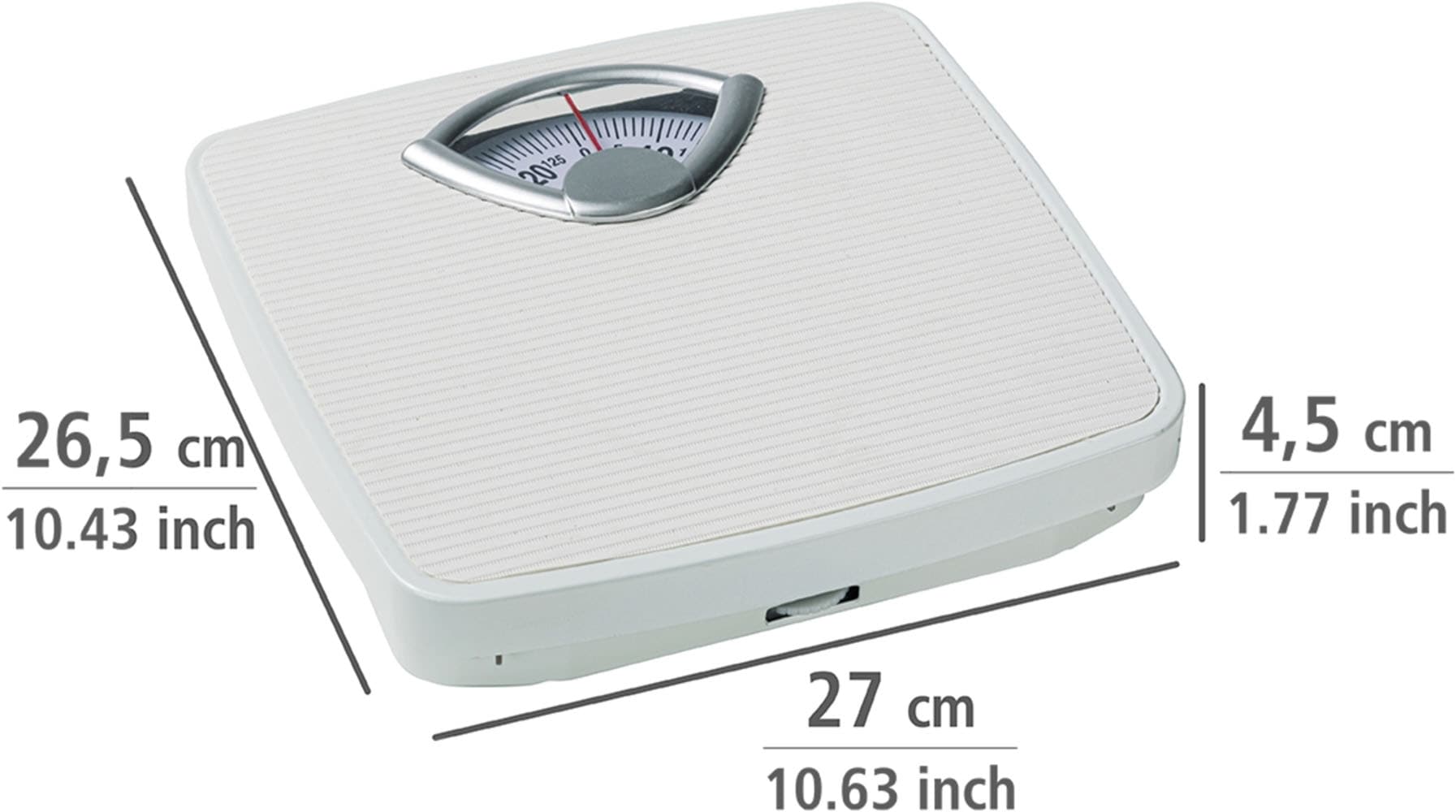 WENKO Personenwaage analoge Körperwaage bis 130 kg