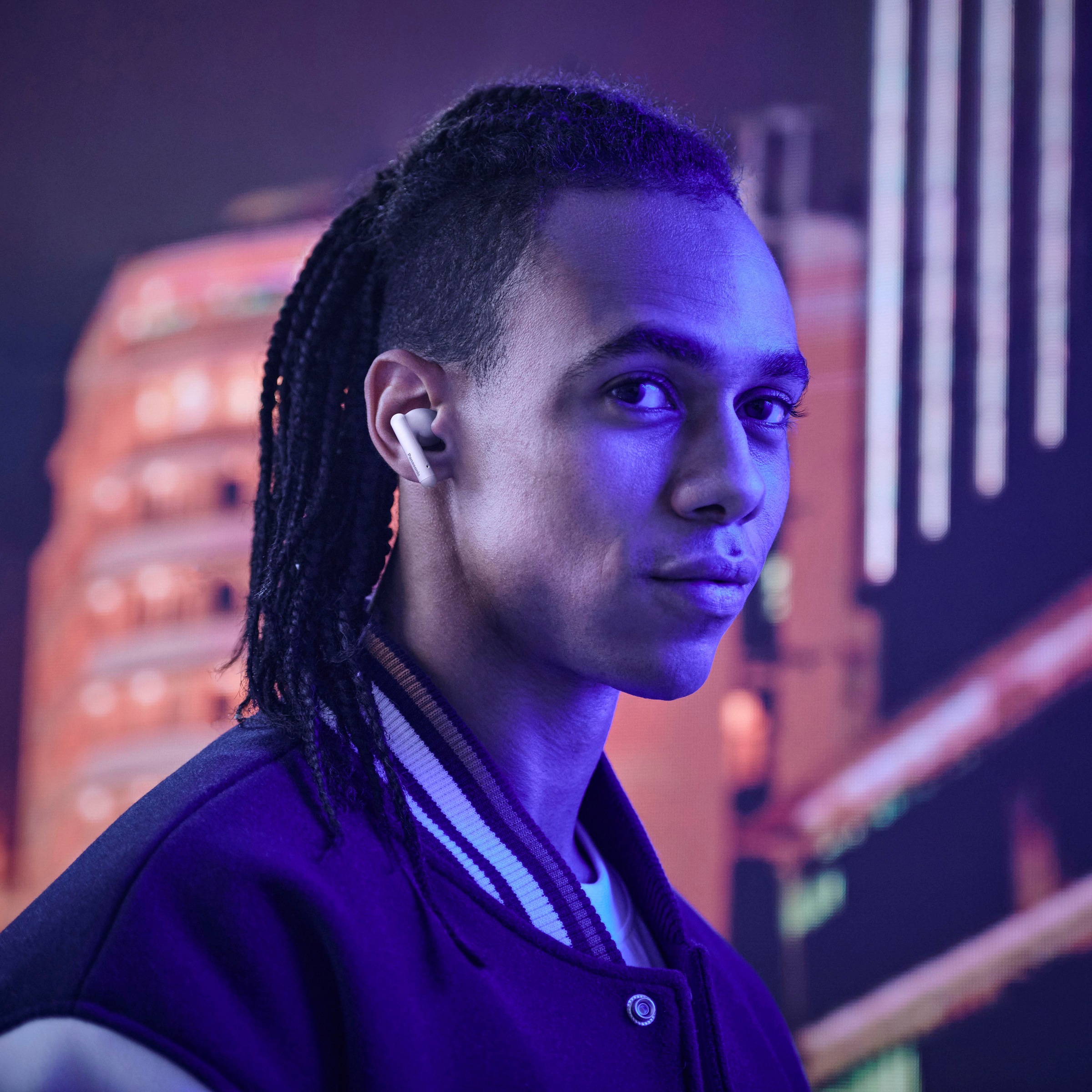 Panasonic wireless In-Ear-Kopfhörer »RZ-B110WDE-W«, Bluetooth-A2DP Bluetooth-AVRCP Bluetooth-HFP, Freisprechfunktion-integrierte Steuerung für Anrufe und Musik