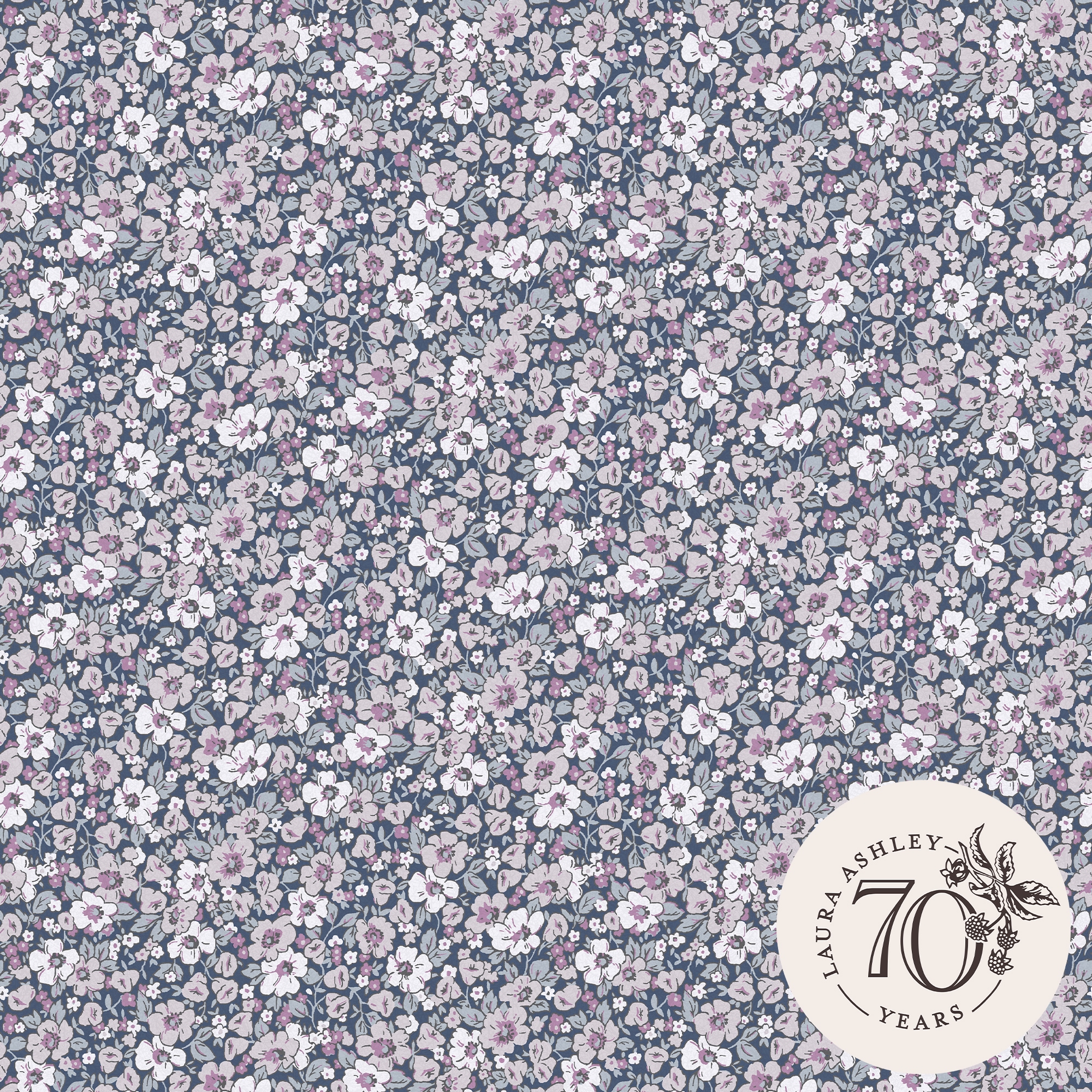 LAURA ASHLEY Vliestapete »Libby Purple« floral texturiert 10mx52cm