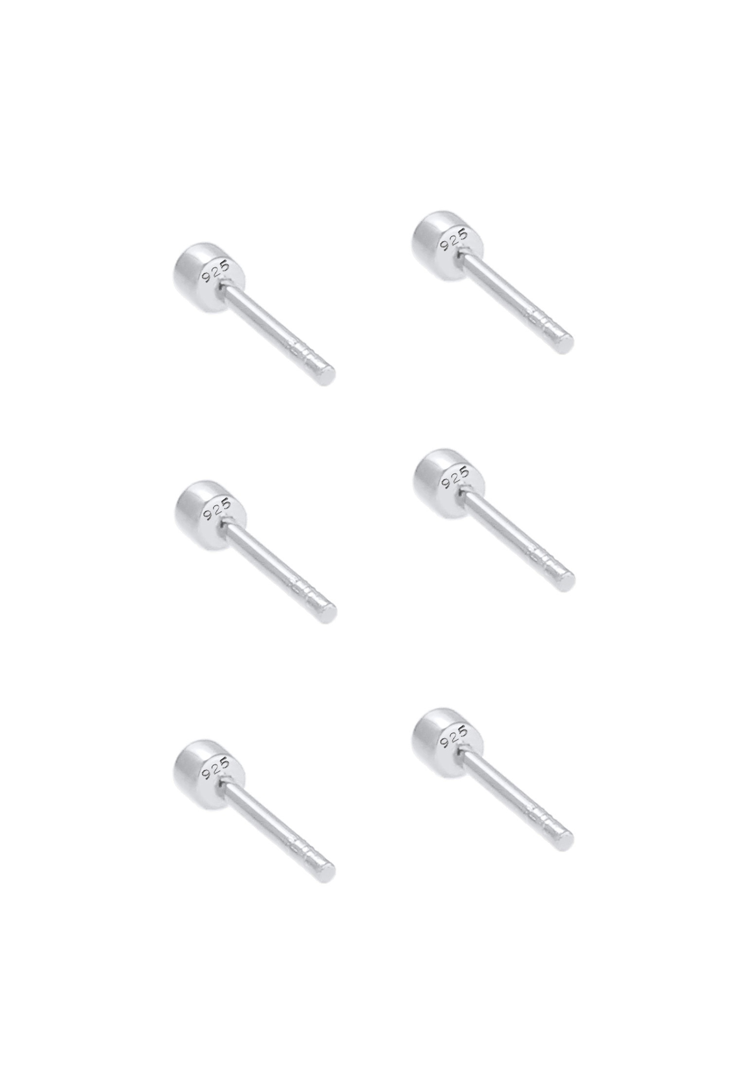 Elli Paar Ohrstecker »Kinder Kristalle bunt (6 tlg) Silber«