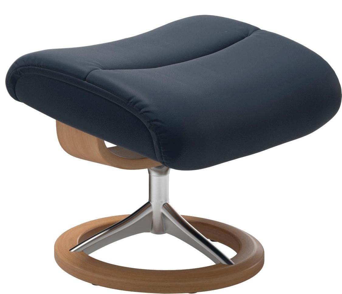 Stressless® Relaxsessel »View«, (Set, Relaxsessel mit Hocker), mit Signature Base, Größe M,Gestell Eiche