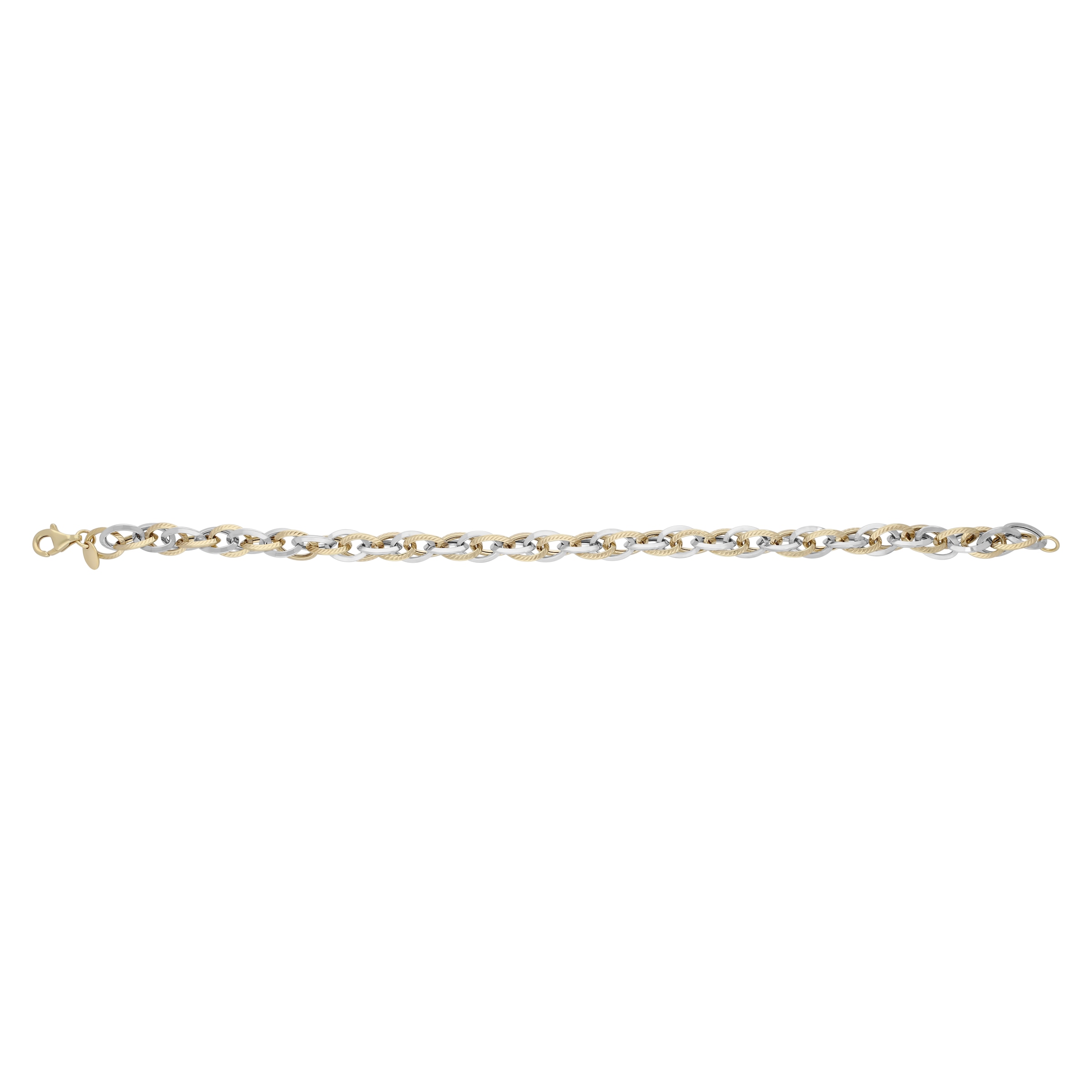 Firetti Armband »Schmuck Geschenk Gold 585 Armschmuck Doppelankerkette bicolor«