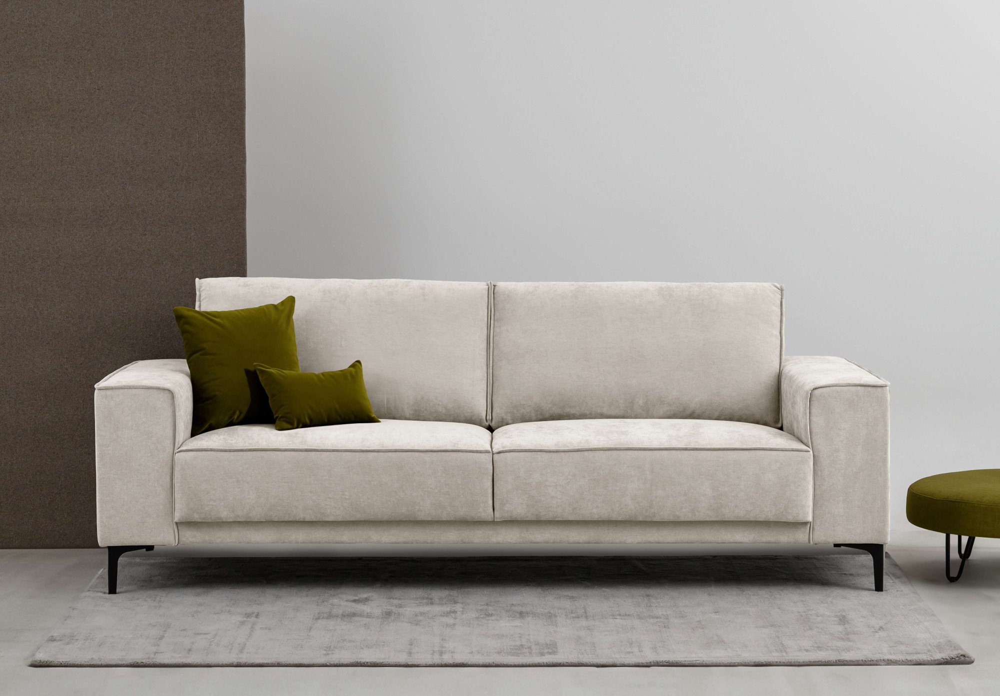 Places of Style 3-Sitzer »3er Sofa Oland, Struktur, Flachgewebe, Luxus-Micr günstig online kaufen
