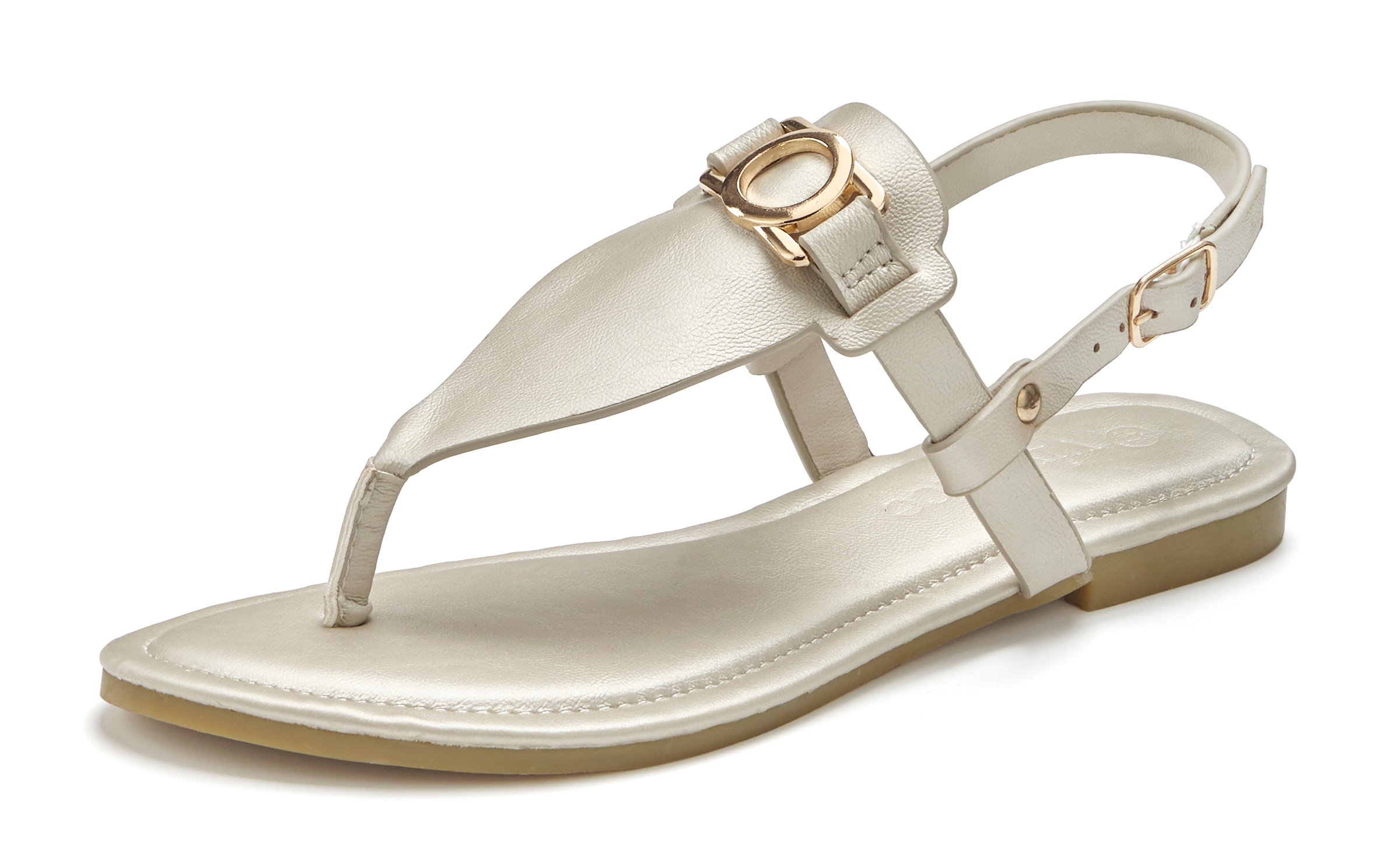 Vivance Zehentrenner »Sandale, Sommerschuh, Pantolette,«  NEU mit Schmuckelement & weicher Innensohle VEGAN