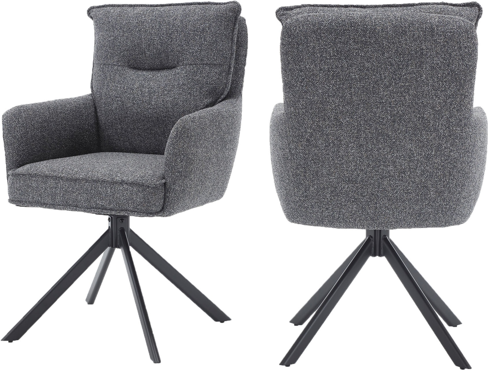 SalesFever Esszimmerstuhl »Austin - Armlehnstuhl mit hochwertiger Taschenfe günstig online kaufen