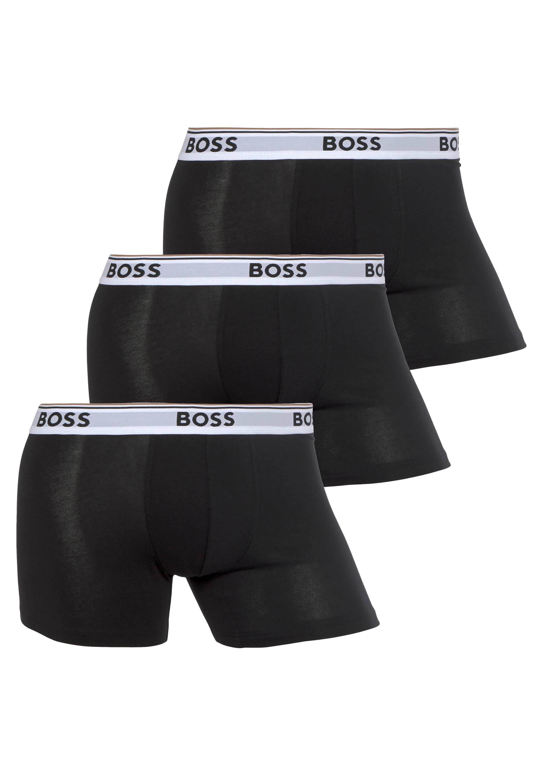 BOSS Langer Boxer »Brief 3 PACK«, mit farblich passendem Webbund