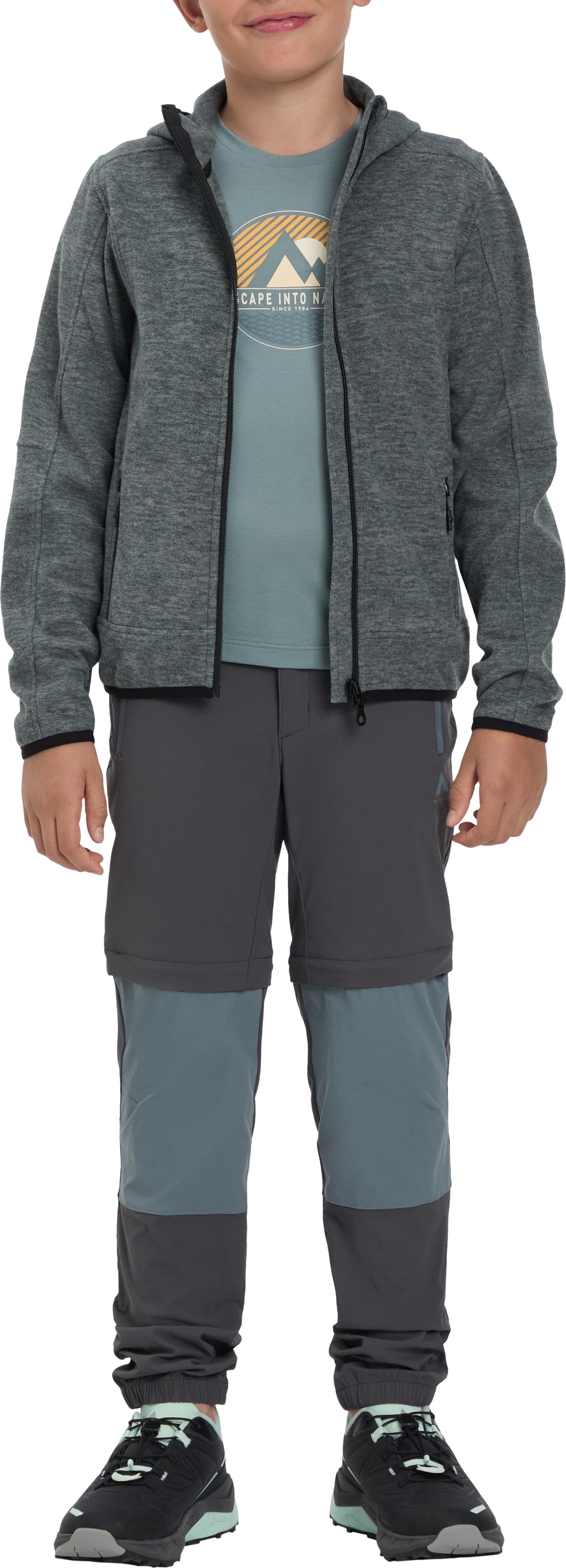 McKINLEY Fleecejacke »JU.-FLEECE-JACKE CHOCO FZ HD FL B« mit Kapuze mit Kapuze, aus Polyester, hüftbedeckende Länge