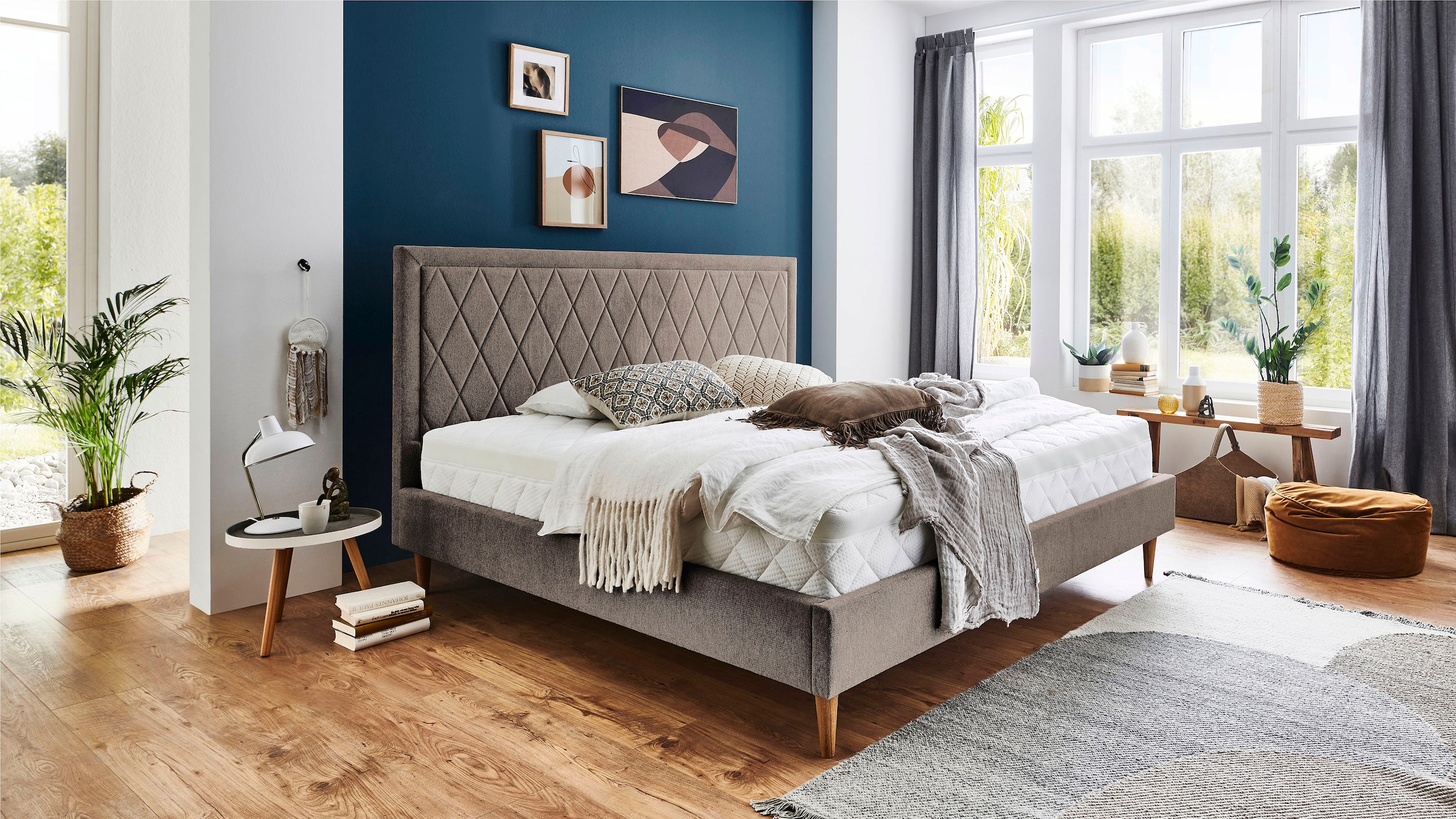 Bild von ATLANTIC home collection Polsterbett »Paulin«, mit gestepptem Kopfteil