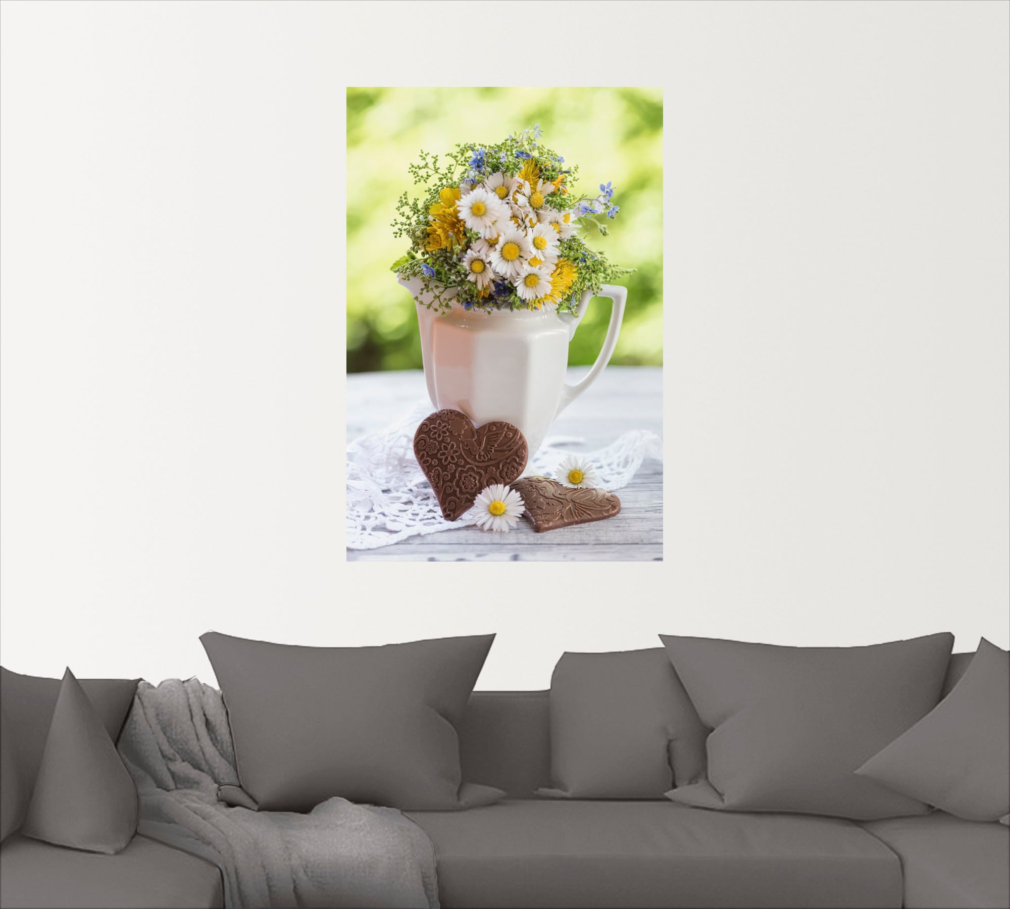 Artland Wandbild »Aus Liebe zum Frühling«, Vasen & Töpfe, (1 St.), als Alubild, Outdoorbild, Leinwandbild, Wandaufkleber, versch. Größen