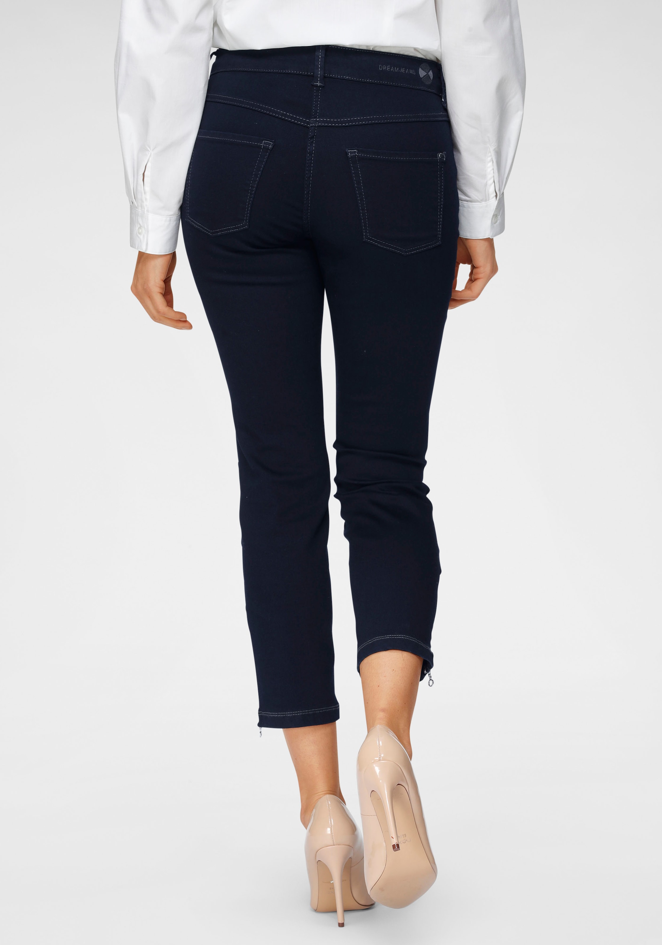 MAC 7/8-Jeans »Dream Chic«, verkürzte Form mit Reißverschluss