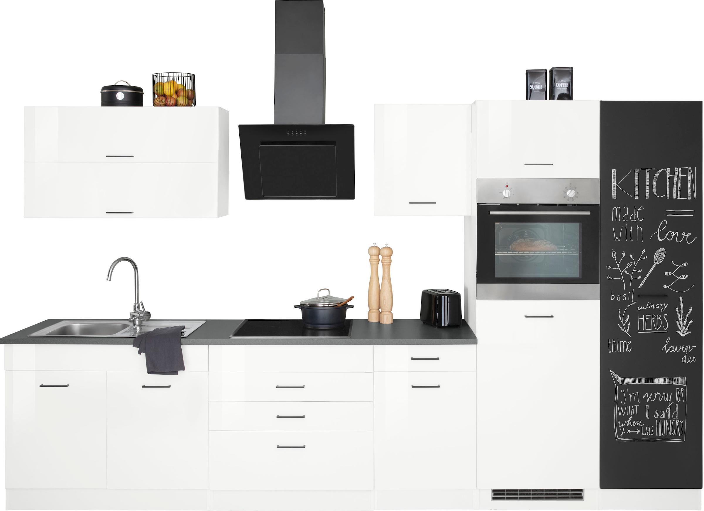 KOCHSTATION Küchenzeile »KS-Trier«, mit E-Geräten, Breite 340 cm günstig online kaufen