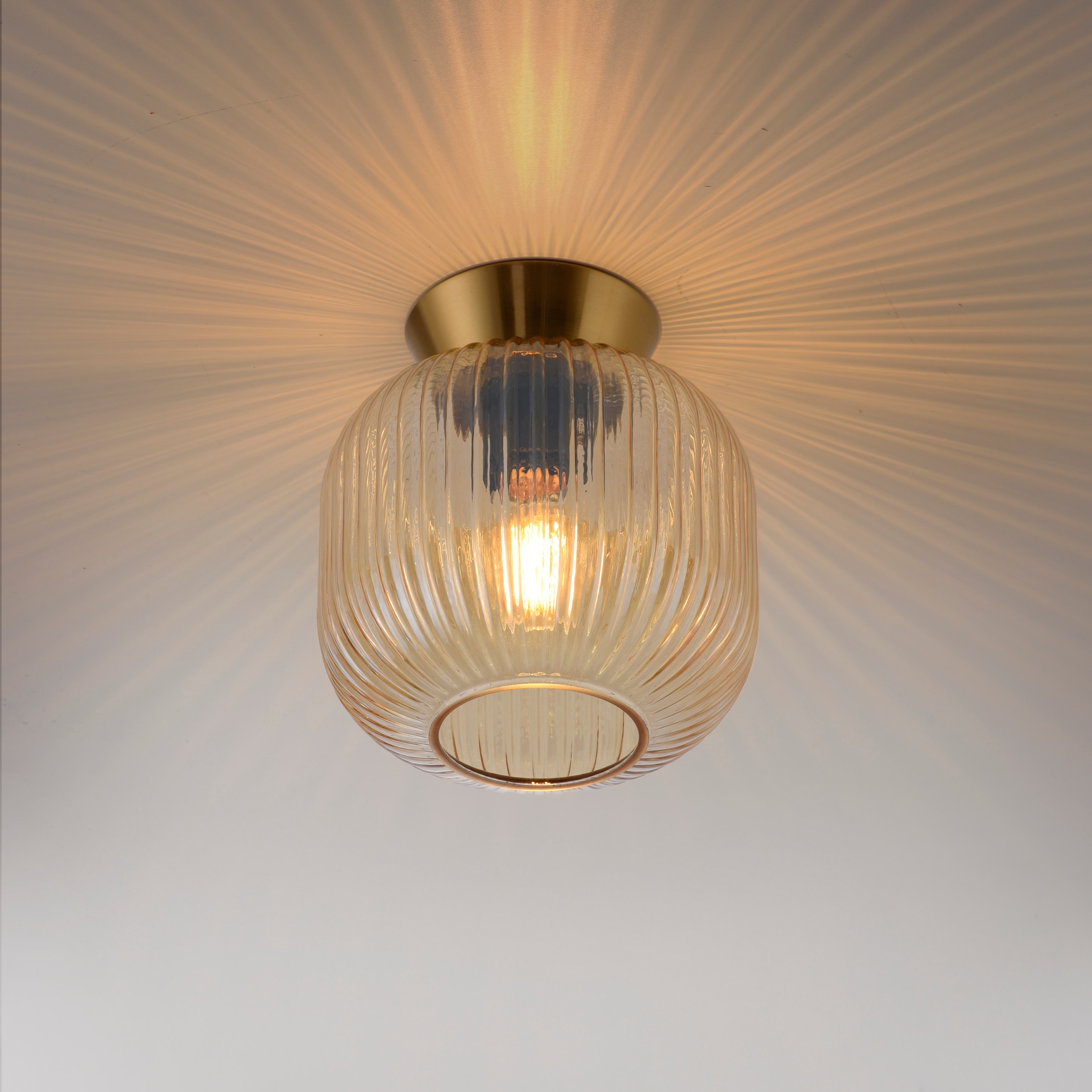 SCHÖNER WOHNEN-Kollektion LED Deckenleuchte »NAMI« E27 1 Stk. SCHÖNER WOHNEN Kollektion, geriffeltes Glas