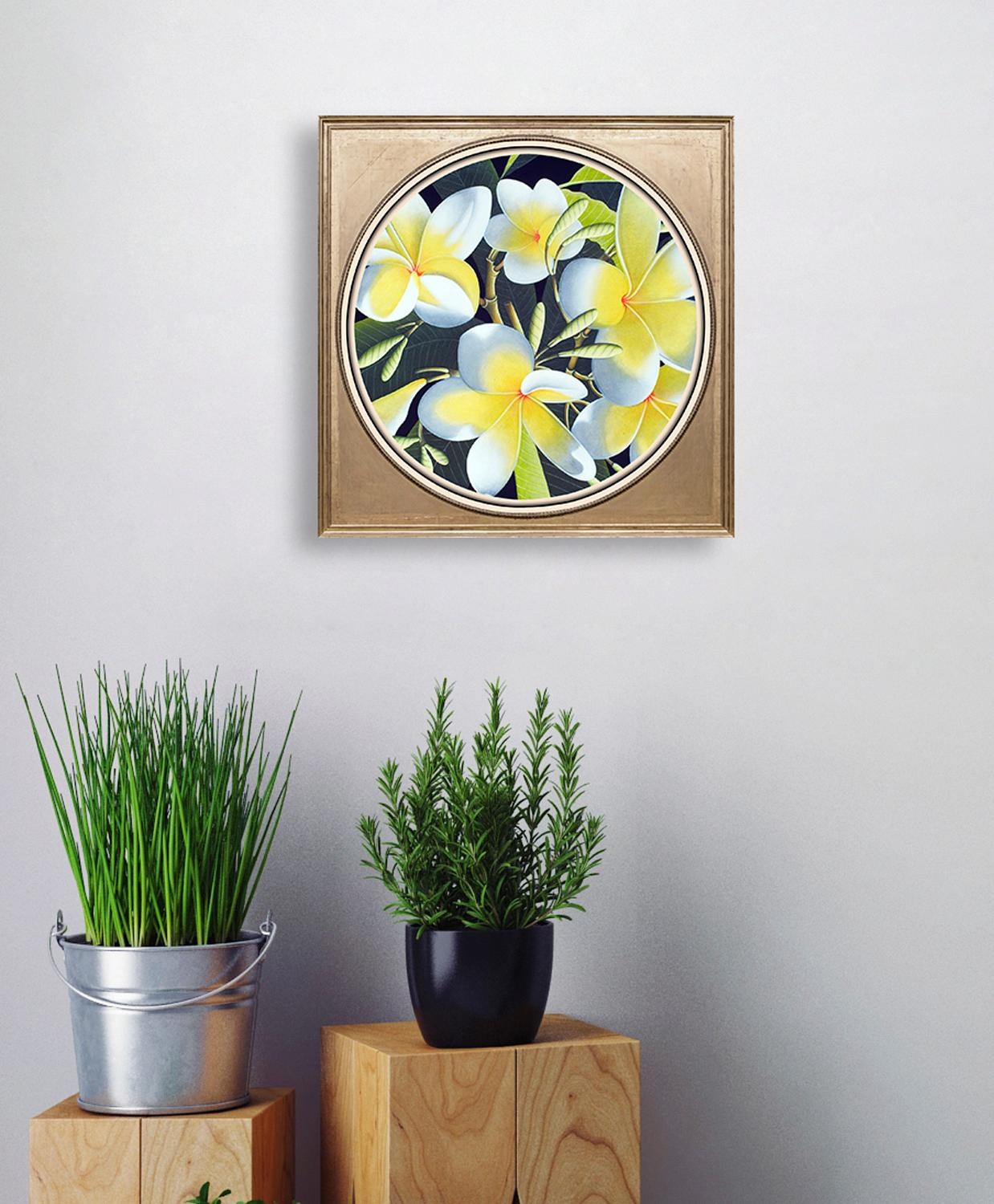 queence Acrylglasbild »Gelbe Blüten«, Blumen-Blumenbilder-Kunst-Pflanzen-Pflanzenbilder-Gemälde, Fine Art-Print in Galeriequalität