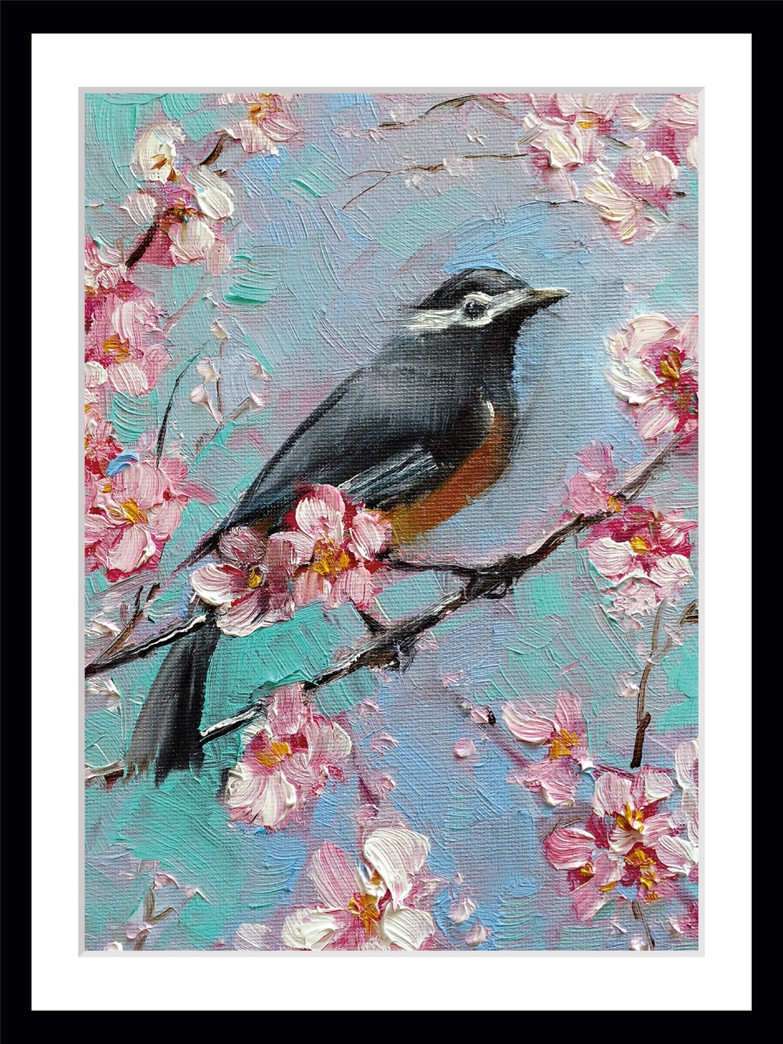 queence Bild »Mona«, Vögel, gerahmt, Blumen günstig online kaufen