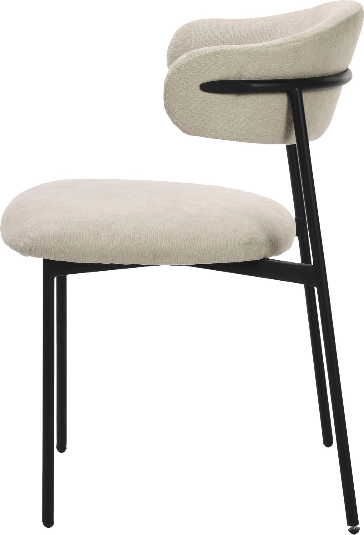 byLIVING Esszimmerstuhl »Jersey (2er-Set)«, (Set), Gestell Metall schwarz, Küchenstuhl, Webstoffbezug, diverse Farben