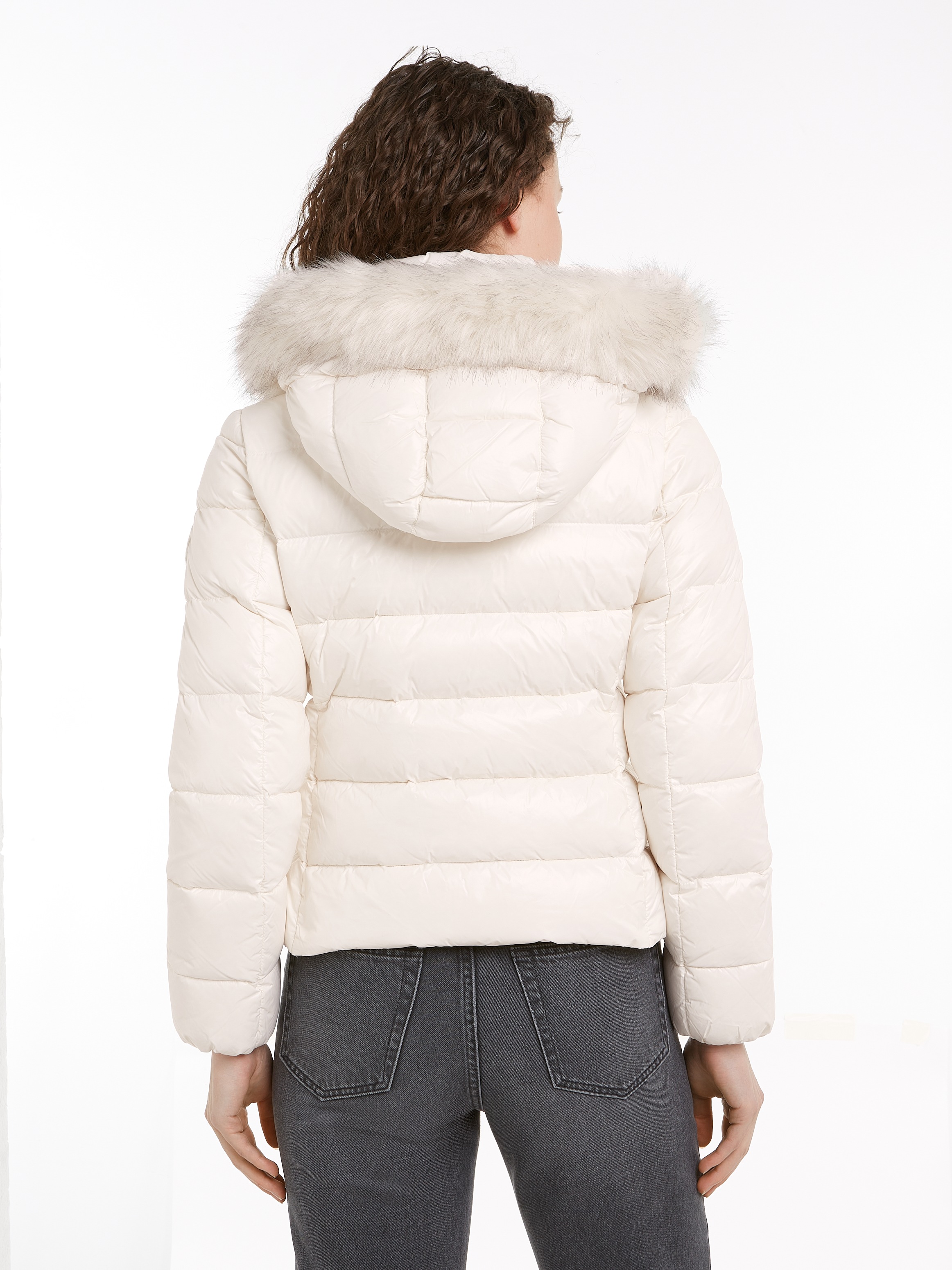 Tommy Hilfiger Steppjacke, mit Kapuze, mit Logoprägung