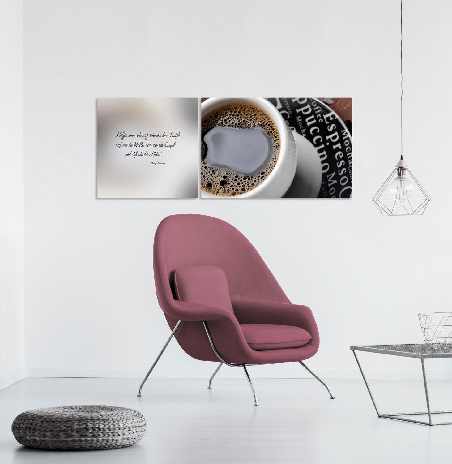 queence Leinwandbild »schwarzer Kaffee«, Getränke-Kaffee-Bar & Lounges-Kaff günstig online kaufen