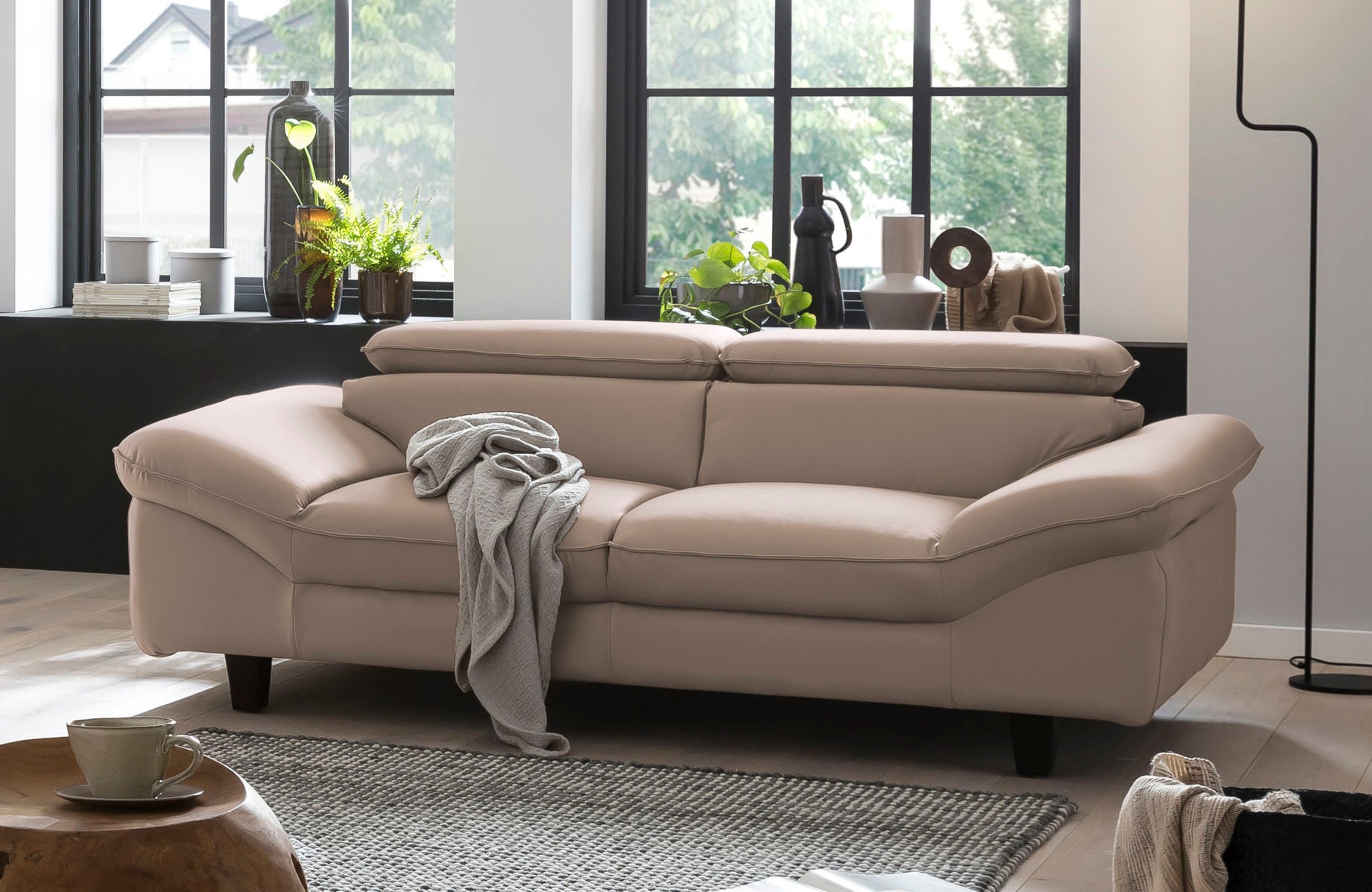 Home affaire 3-Sitzer »Pilot«, Big-Sofa mit Kopfteilverstellung günstig online kaufen