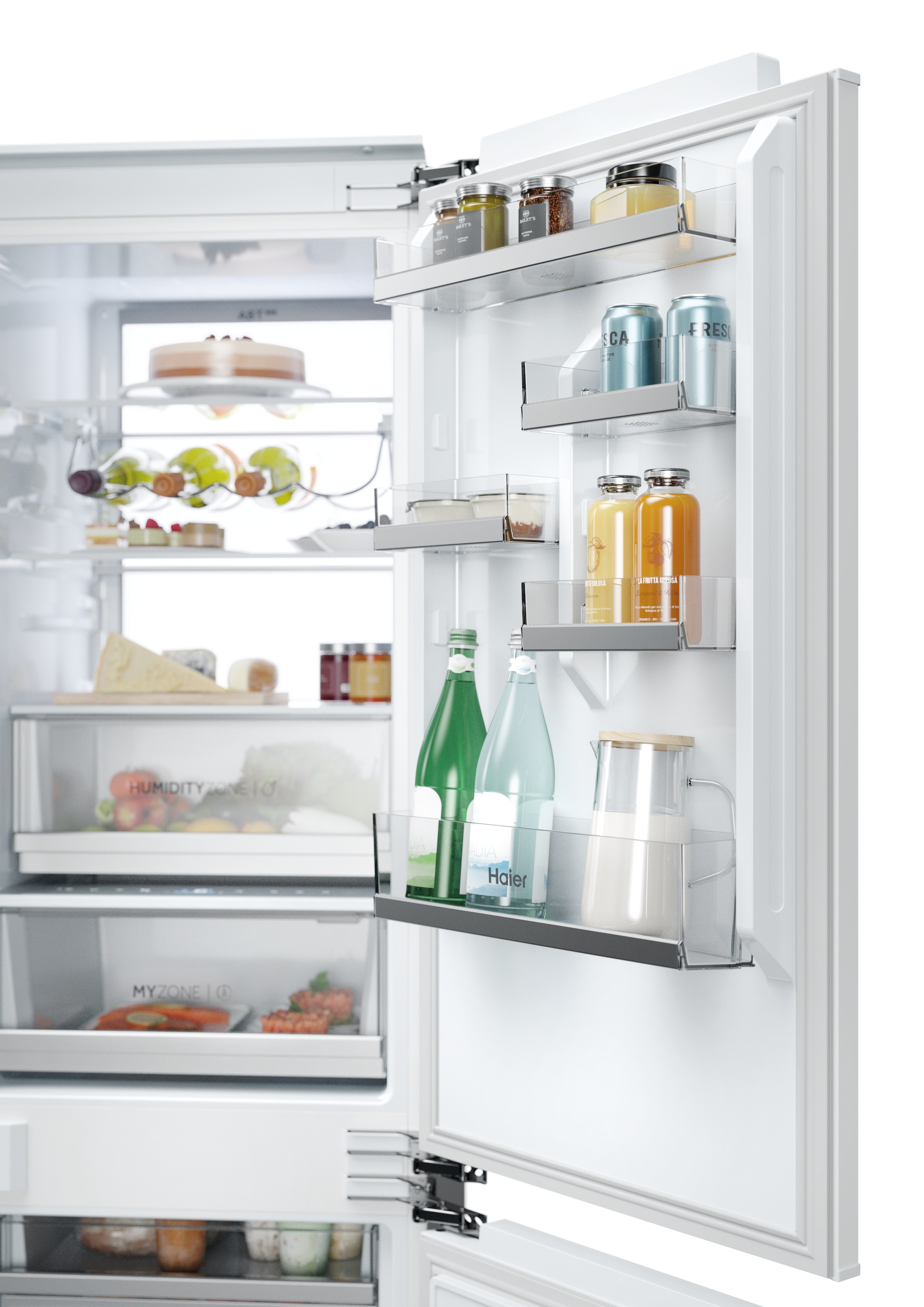 Haier Einbaukühlschrank Titanium Series 6 »HBW7518CF«, MyZone und Humidity Zone für längere Haltbarkeit von Obst und Gemüse