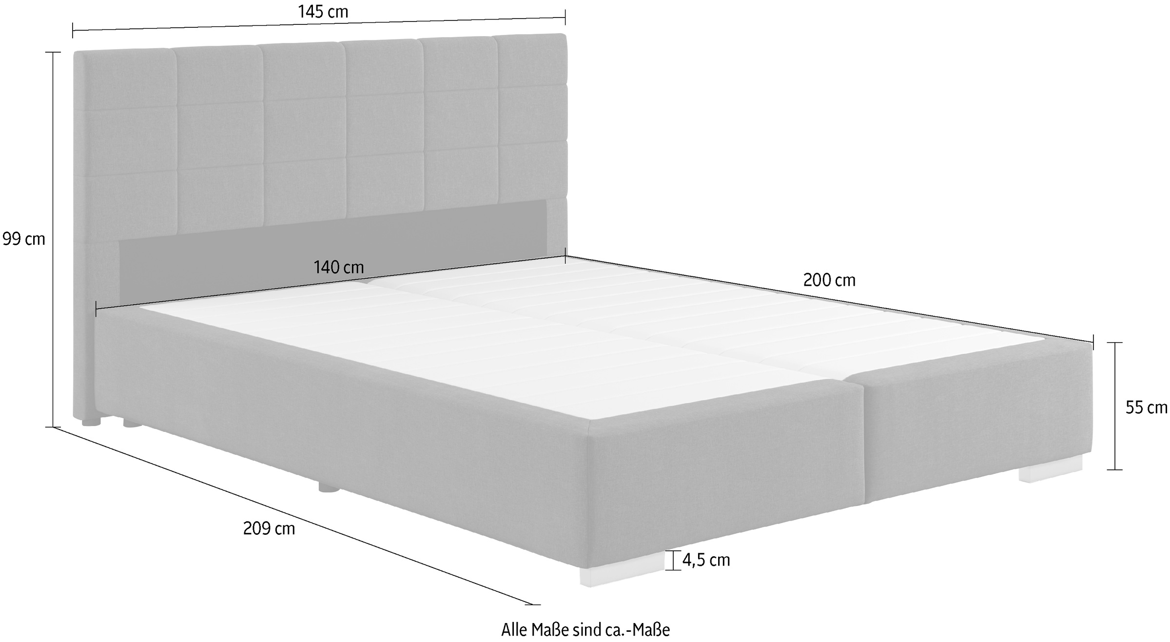 3. Bild von COTTA Boxspringbett »Simba«, wahlweise mit Matratze und Topper erhältlich