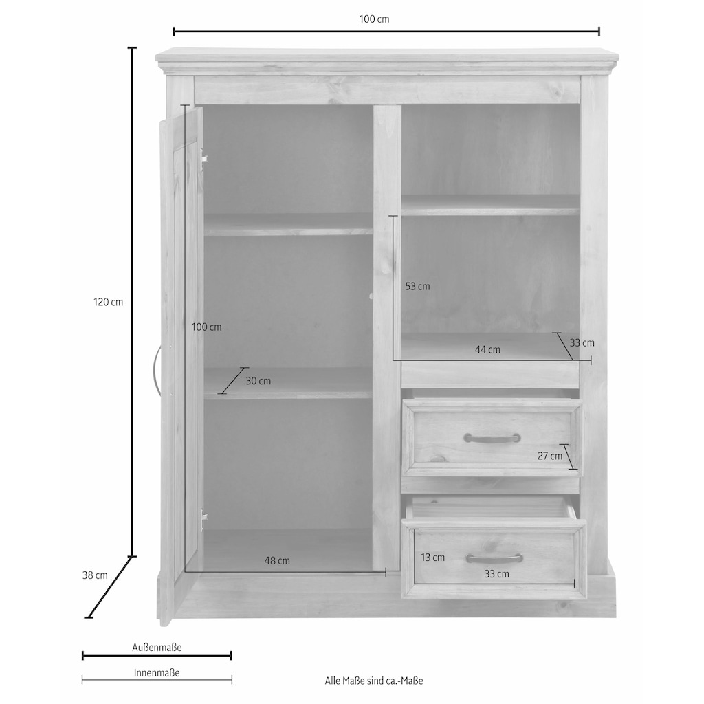 Home affaire Highboard »Selma«, Breite 100 cm