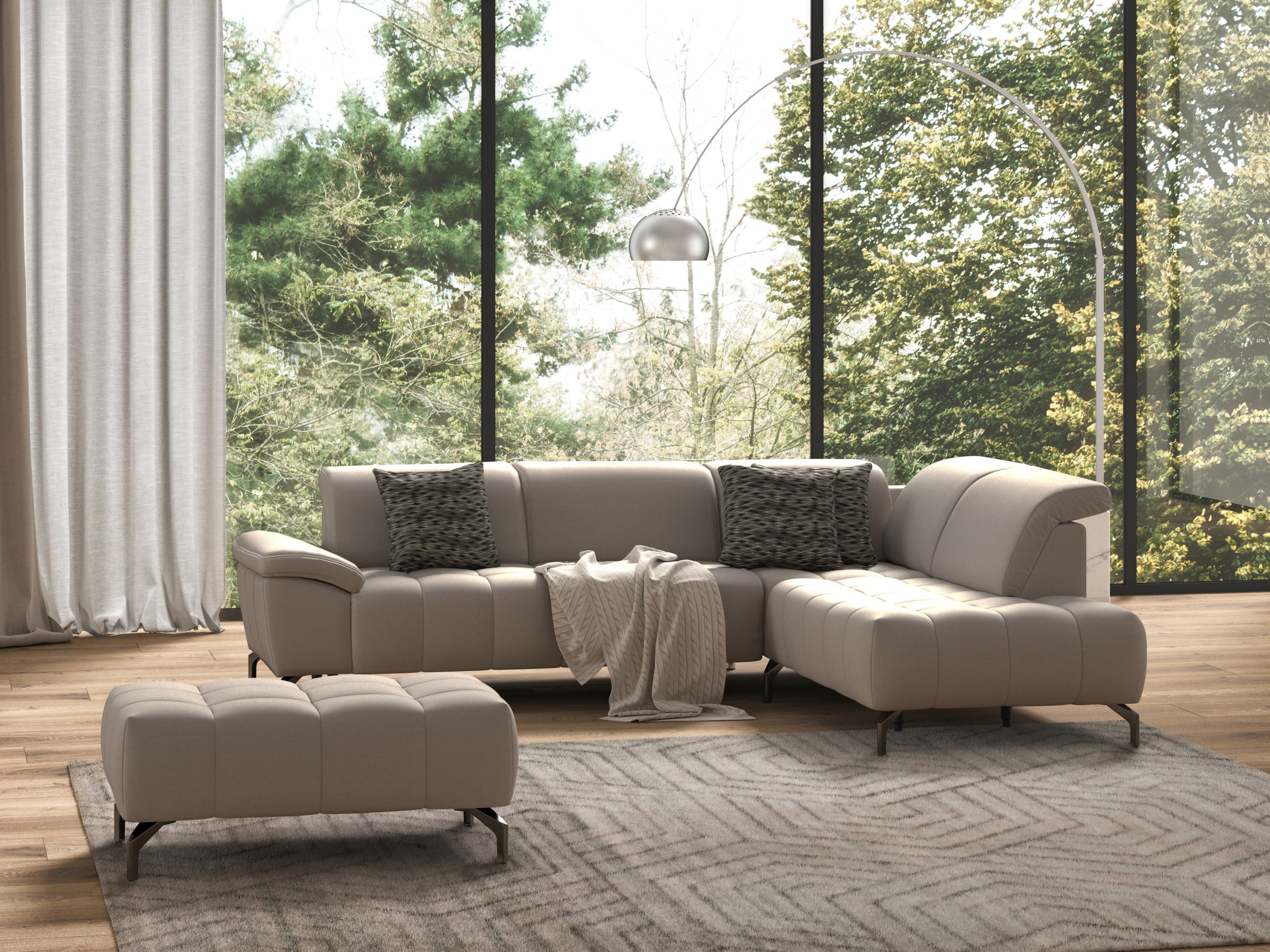 sit&more Ecksofa »Cool L-Form«, wahlweise mit Kopfteilverstellung und Vorzi günstig online kaufen