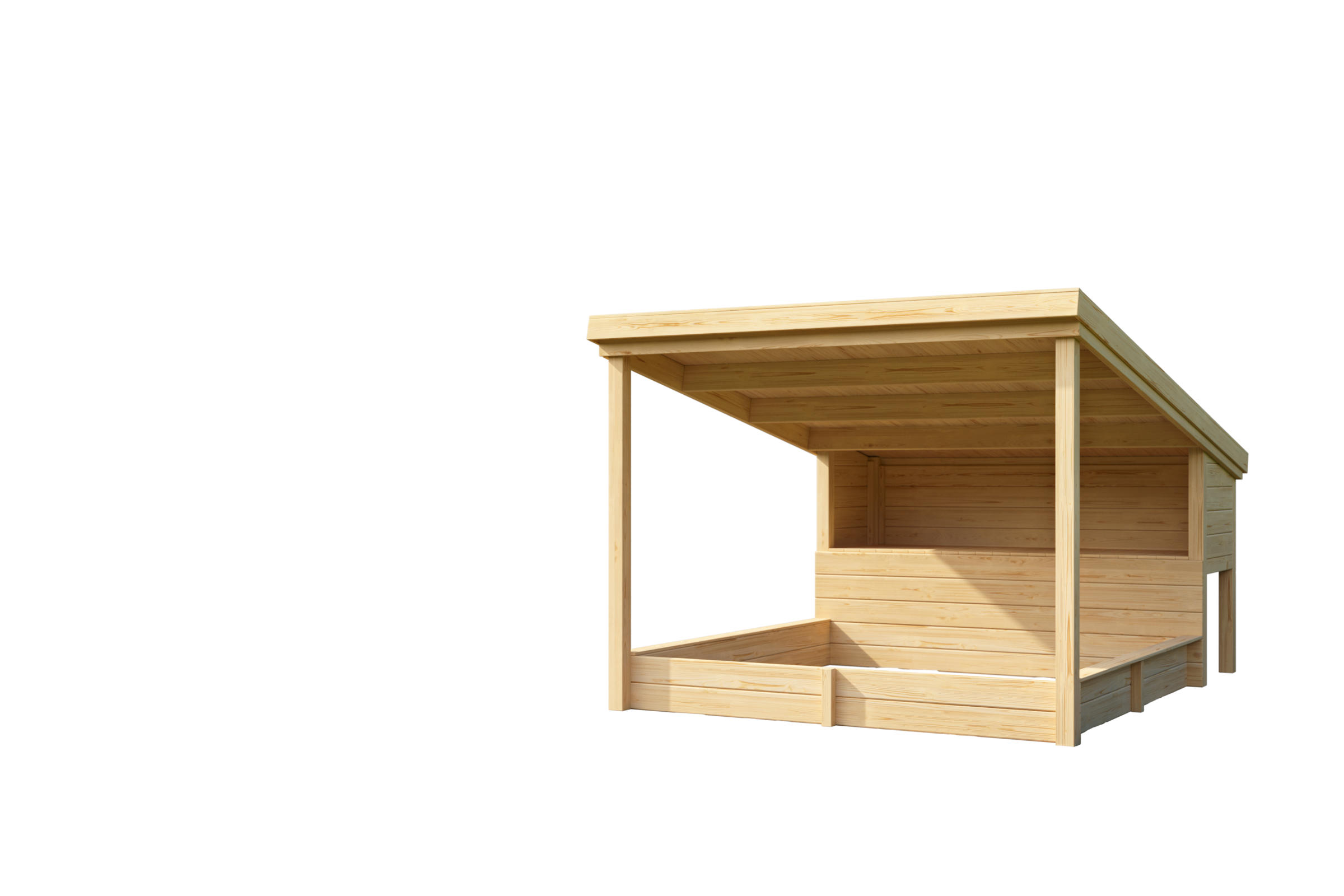 Nordic Holz Sandkasten »PIPPI 2«, Spielelement mit Überdachung, BxTxH: 214x270x179 cm