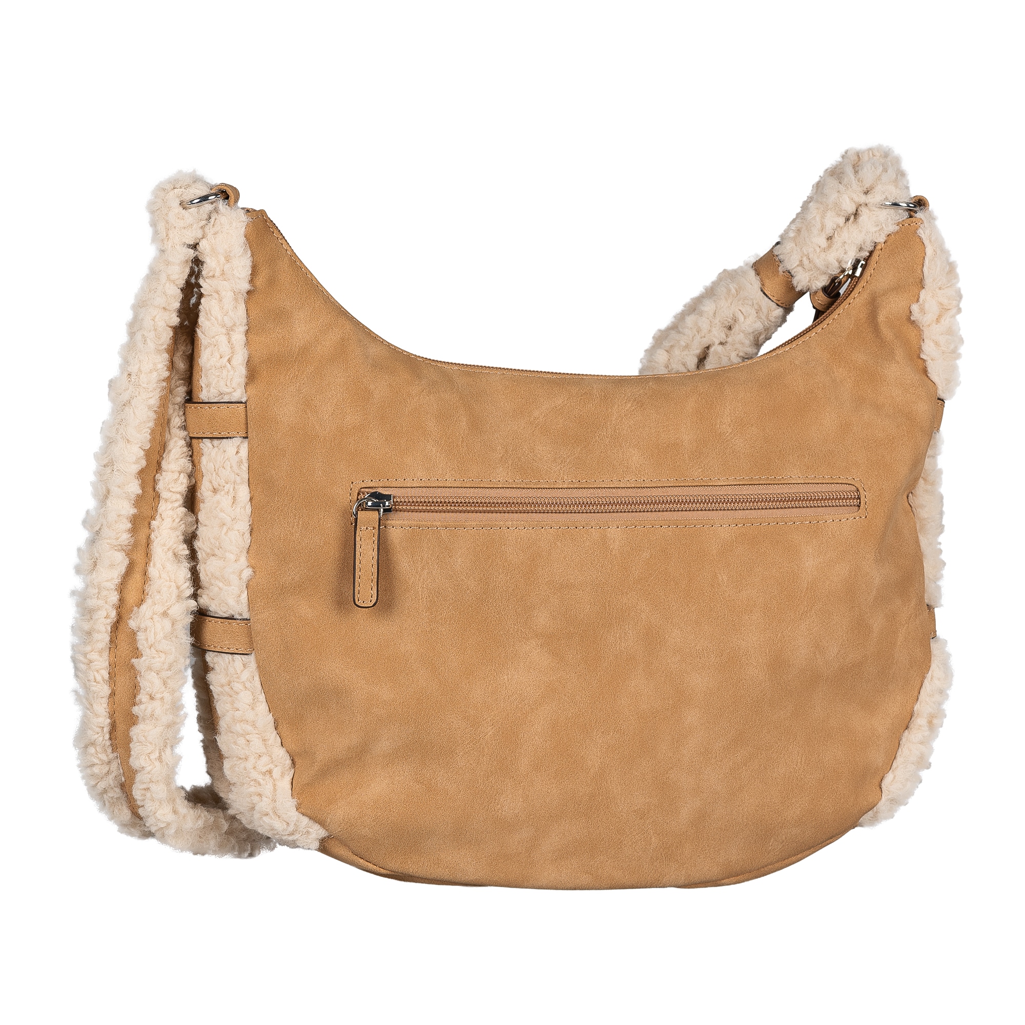 TOM TAILOR Umhängetasche »Neela« Damen Schlutertasche mit kuscheligem Fellimitat am Schulterriemen