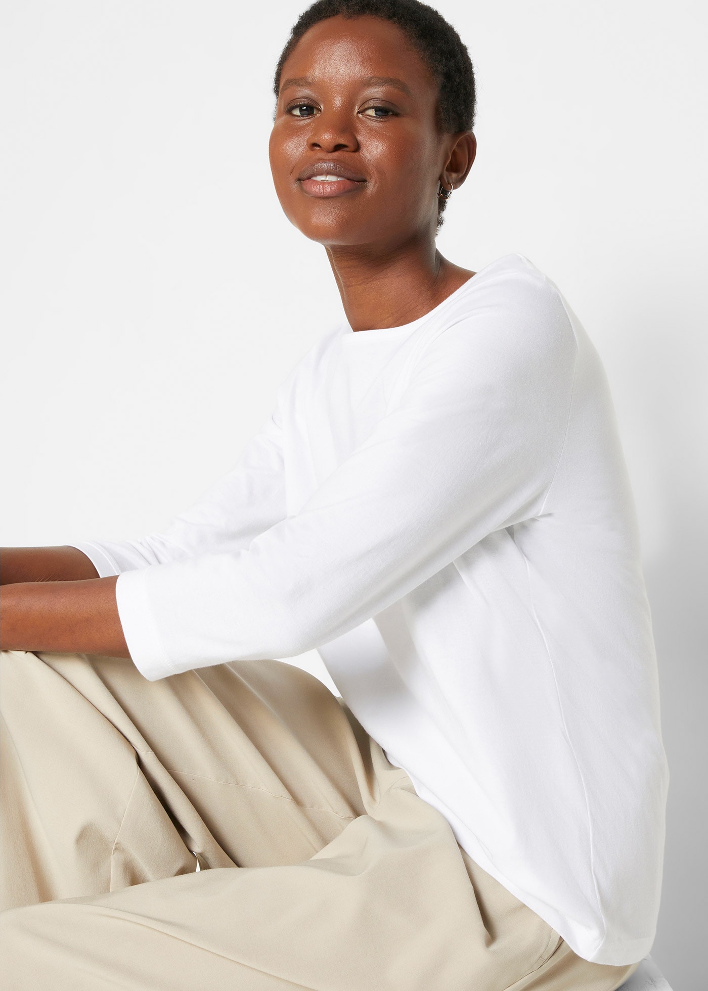 bonprix T-Shirt, 5 Stk. Longshirt mit 3/4-Arm, (5er Pack)
