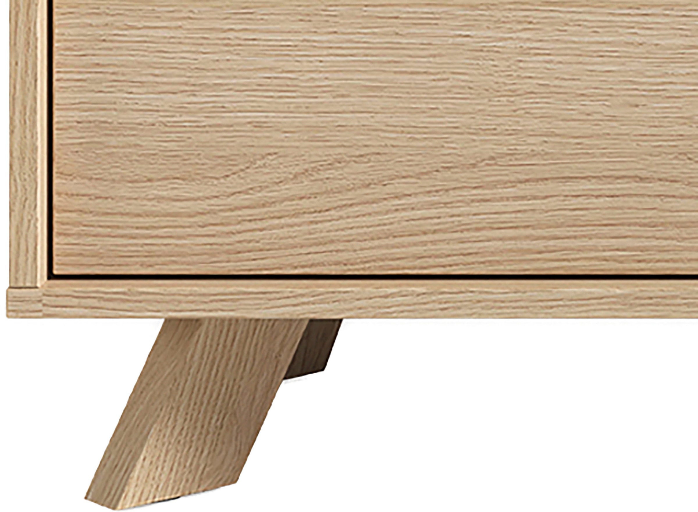 byLIVING Sideboard »Bastian« 1 Stk. tlg. mit massiven Holzfüßen und Griffen, natürlicher Eichenlook, 180cm
