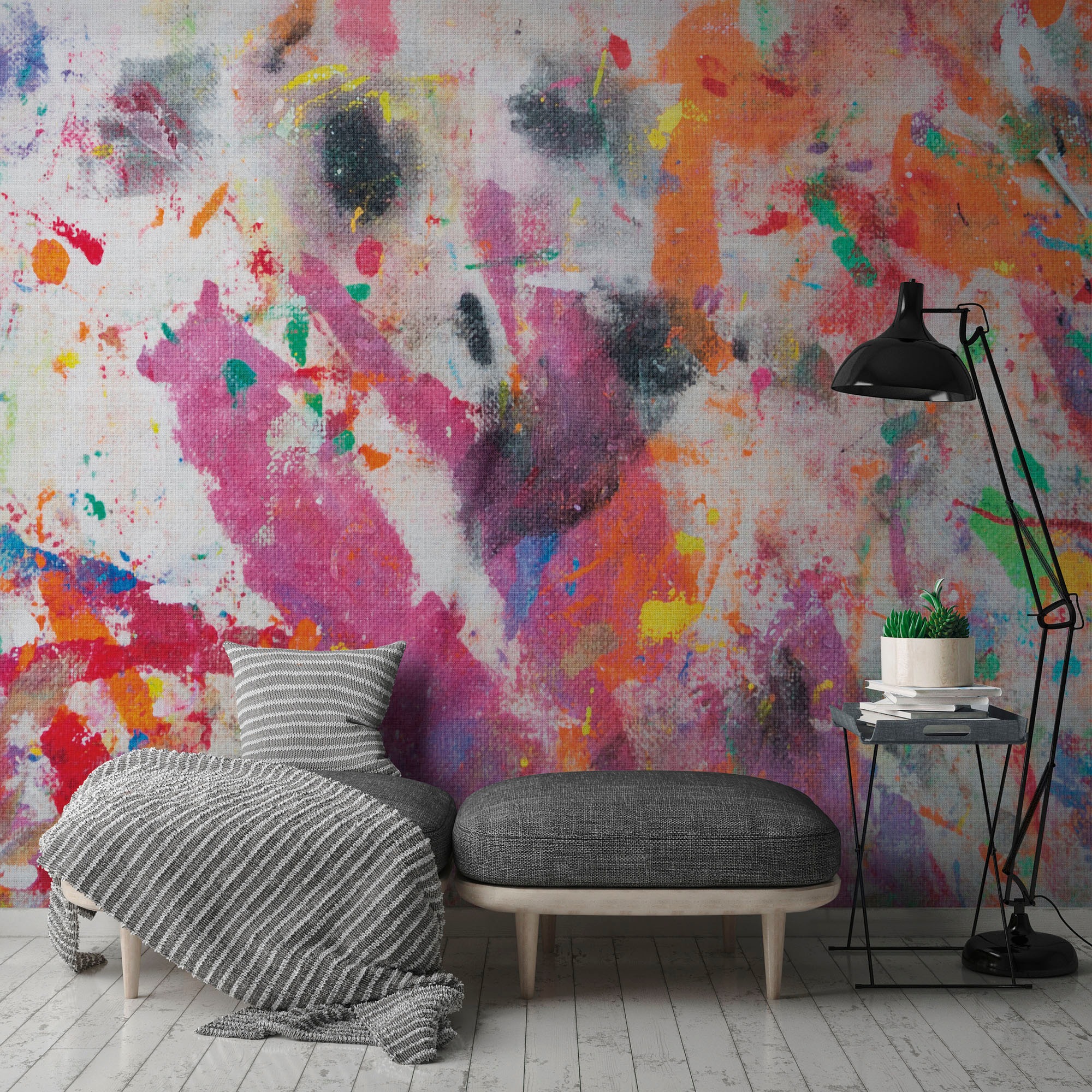 living walls Fototapete »The Wall«, abstrakt-bedruckt-Motiv, Fototapete Modern Tapete Abstrakt Tapeten Wohnzimmer Design Wandtapete