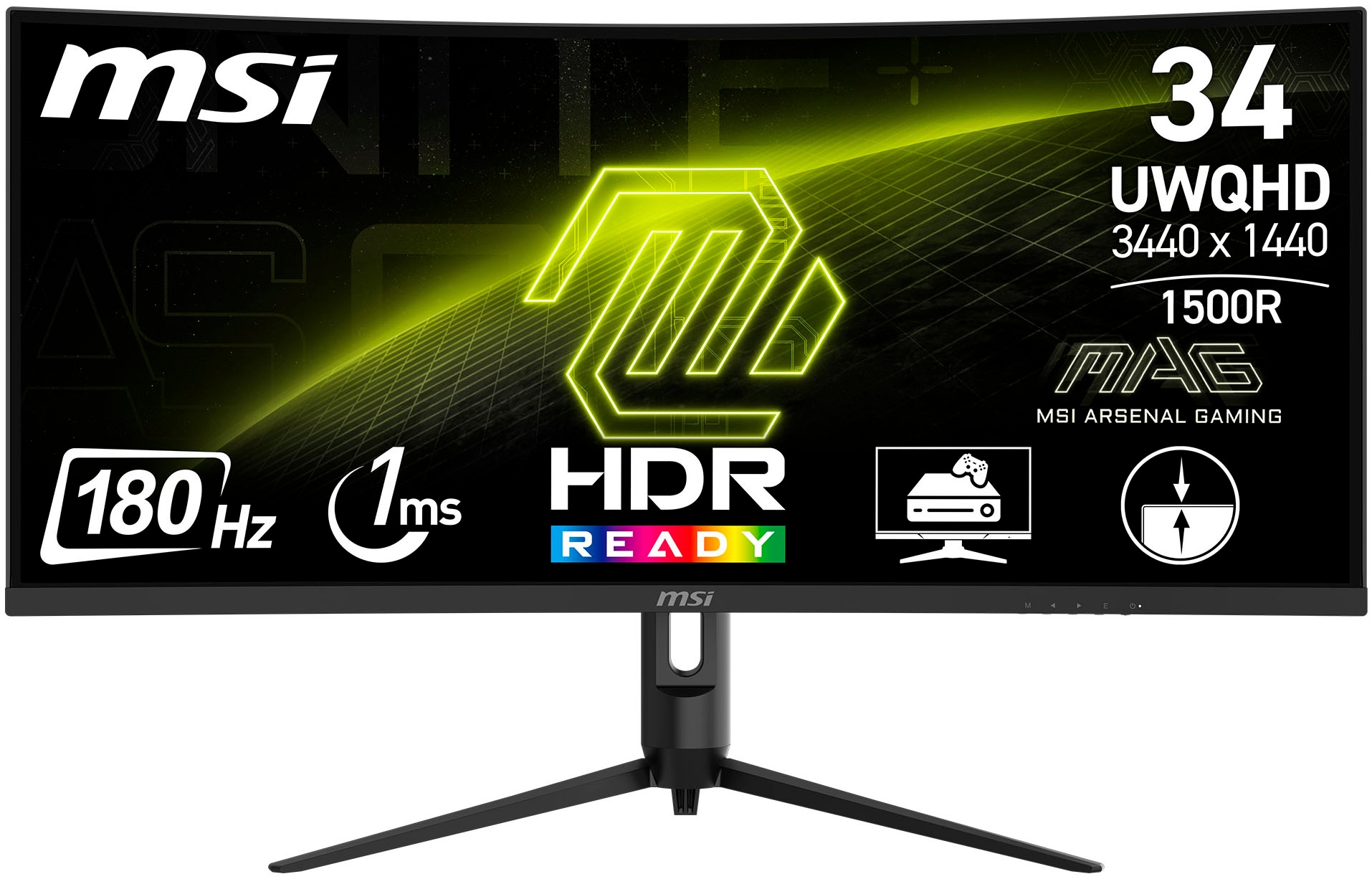 Cougar Gaming-PC-Komplettsystem »MegaDeal AIRFACE ECO BK 2847 Ryzen 5 9600X 32GB DDR5 1TB SSD RTX 5070« 34 ″ AMD Ryzen 5 GeForce RTX? 5070 32 GB RAM 1.000 GB SSD Windows 11, DDR5 RAM + MSI MAG 342CQR E2 Curved Monitor 86cm (34")