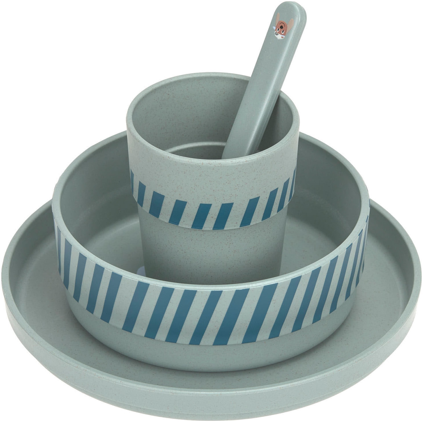 LÄSSIG Kindergeschirr-Set »Tiny Team Dog, PP/Zellulose«