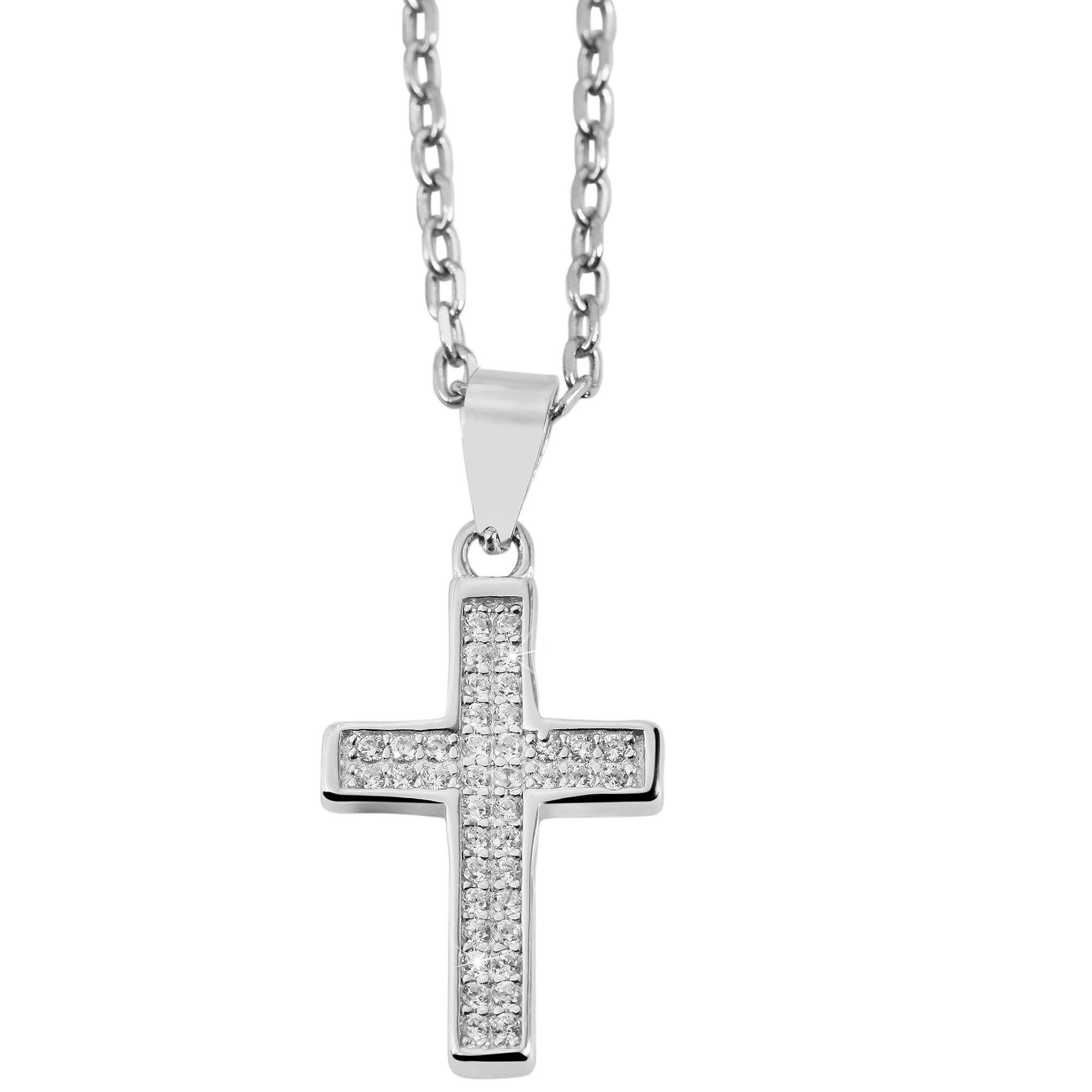 Adelia´s Kettenanhänger »Anhänger 925 Kreuz Zirkonia« aus Silber mit