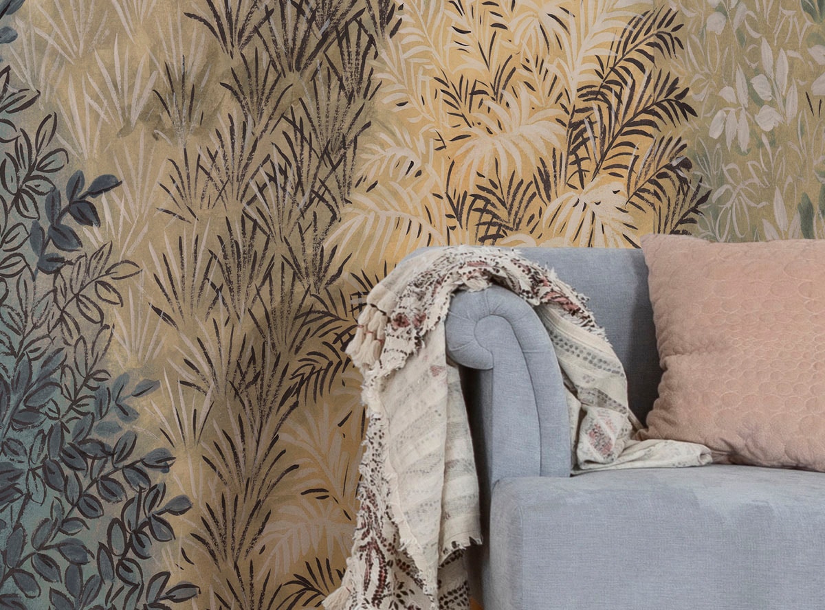 Komar Fototapete »Digitaldruck Vlies - Painted Woods - Größe 400 x 250 cm«, bedruckt, Wohnzimmer, Schlafzimmer