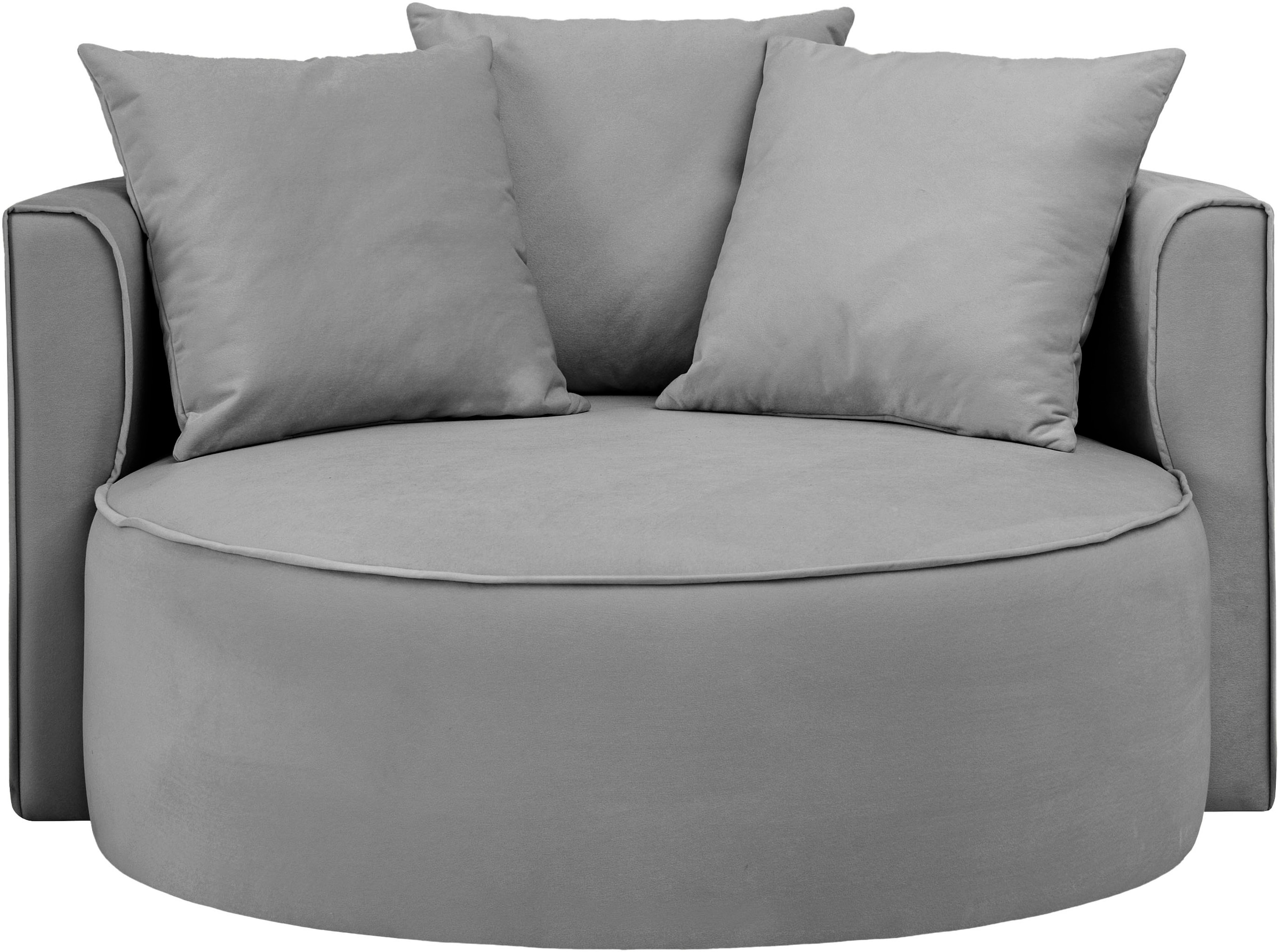 LeGer Home by Lena Gercke XXL-Sessel »Isalie, Lesesessel, Loveseat, inklusive Zierkissen«, extra große Sitzfläche, optional mit Hocker, Cord, Samt, Bouclé