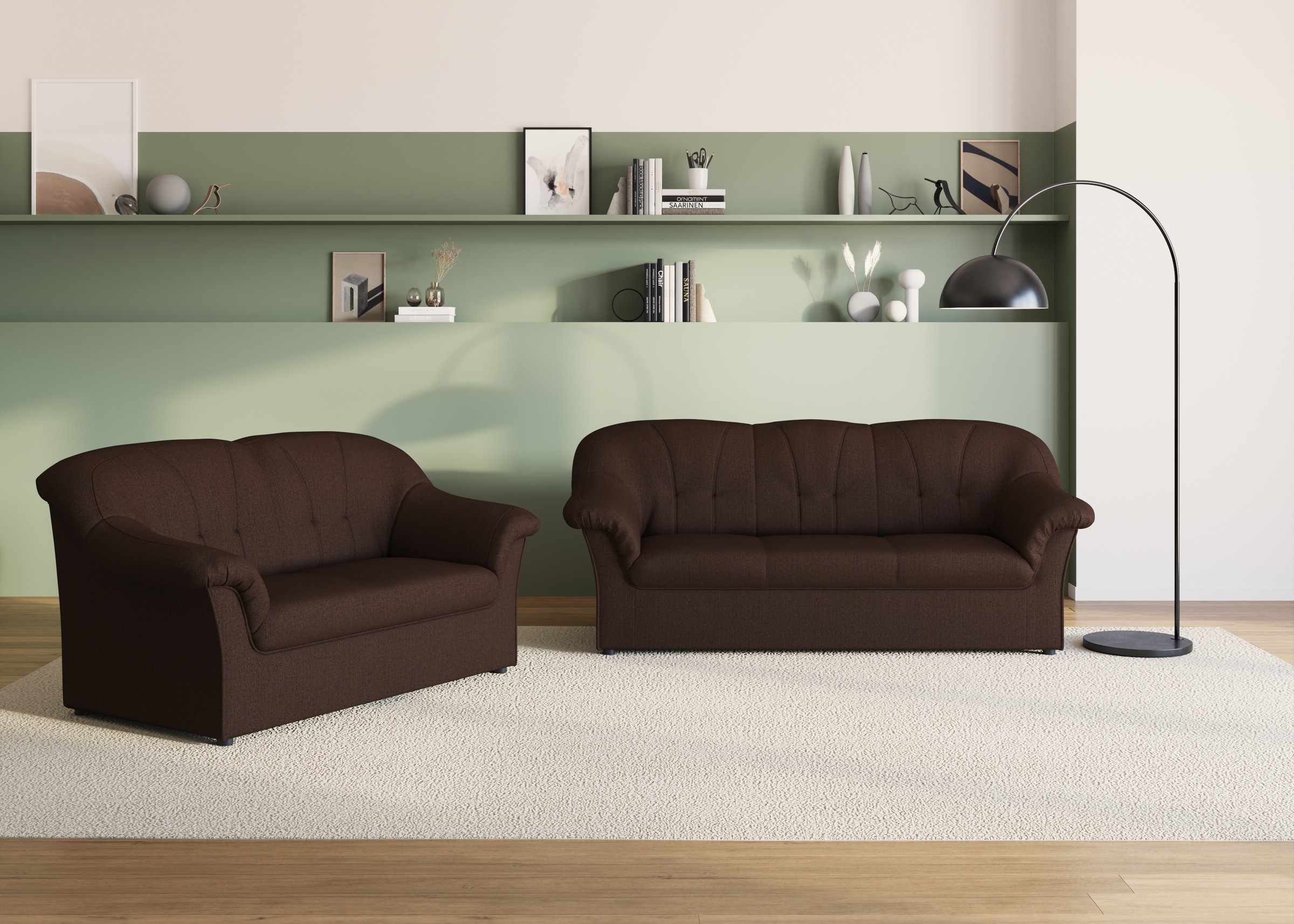DOMO collection 2-Sitzer "Pegnitz für kleine Räume, Breite 155cm," zeitlos, günstig online kaufen