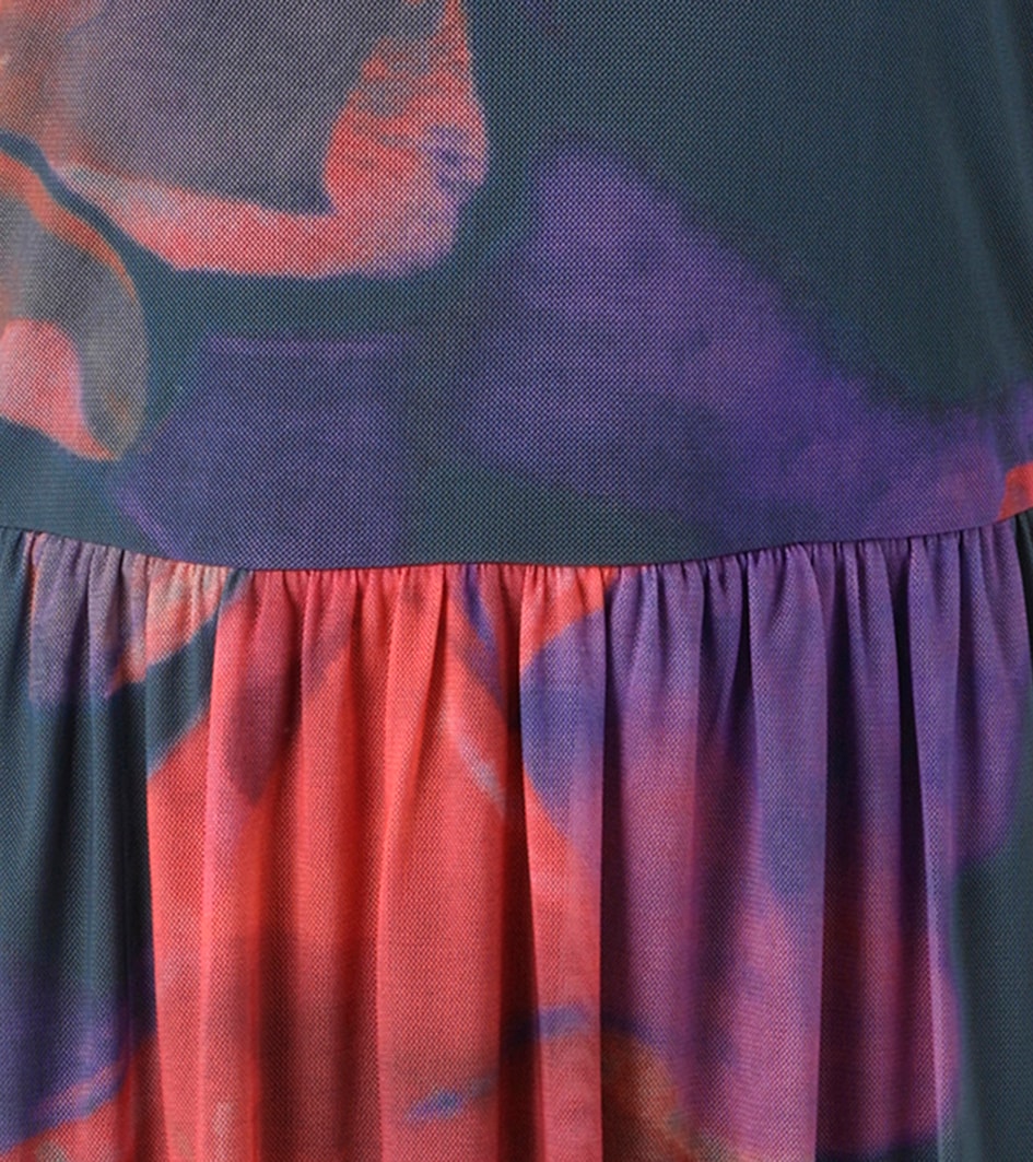 Aniston CASUAL Midikleid, mit großflächigen Batik-Blüten bedruckt - NEUE KOLLEKTION