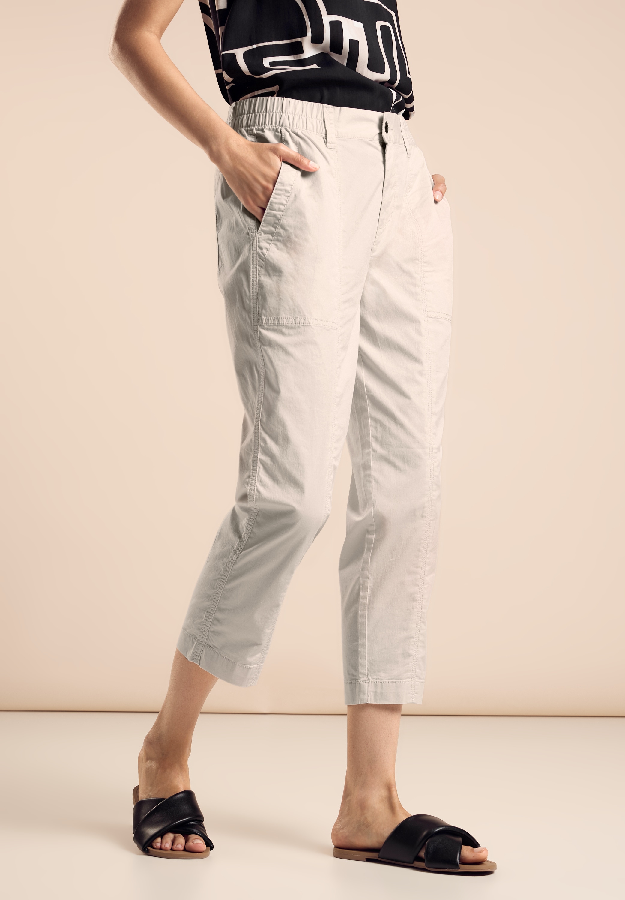STREET ONE Stoffhose »Style Bonny«, in 3/4 Länge mit Stretch