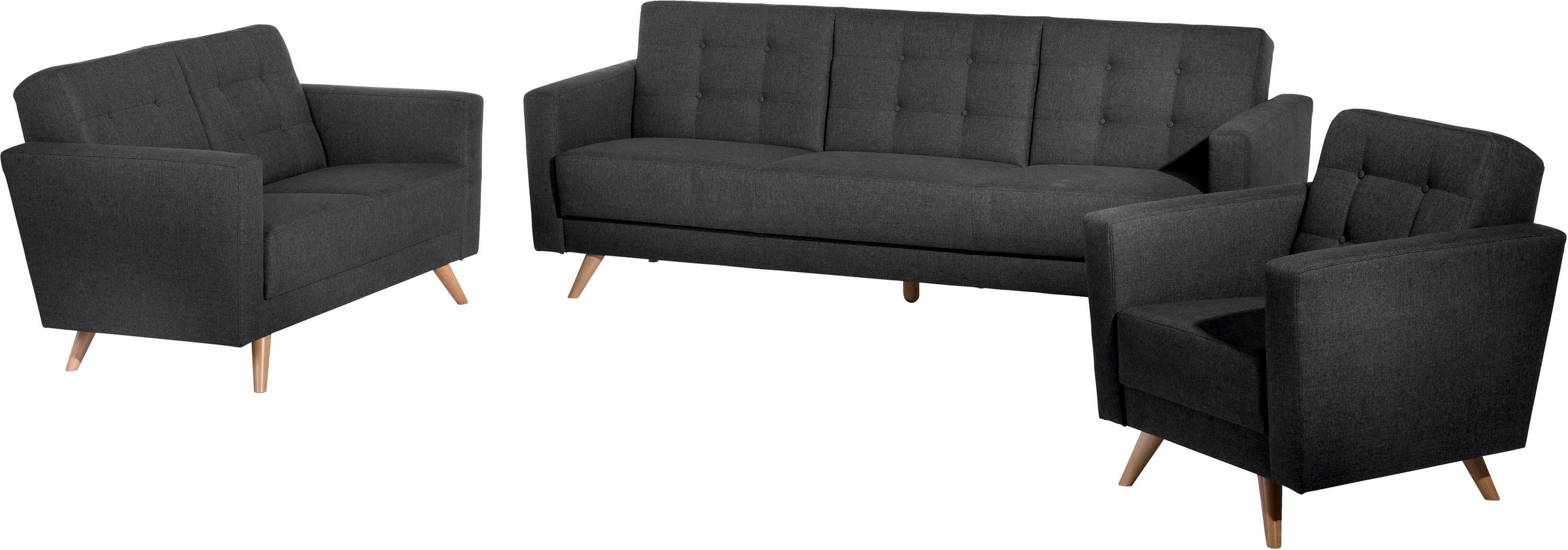 Max Winzer® 3-Sitzer »Julius Kippcouch mit komfortablem Federkern, klassisch und modern«, Schlafsofa, inklusive Bettfunktion & Bettkasten, Breite 224 cm