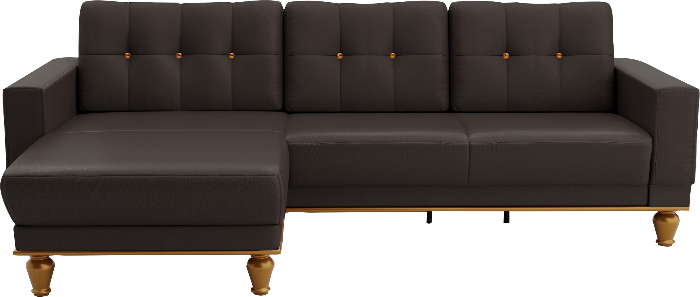 sit&more Ecksofa »Orient 5 L-Form«, mit Strass-Stein, wahlweise mit Bettfunktion und Bettkasten