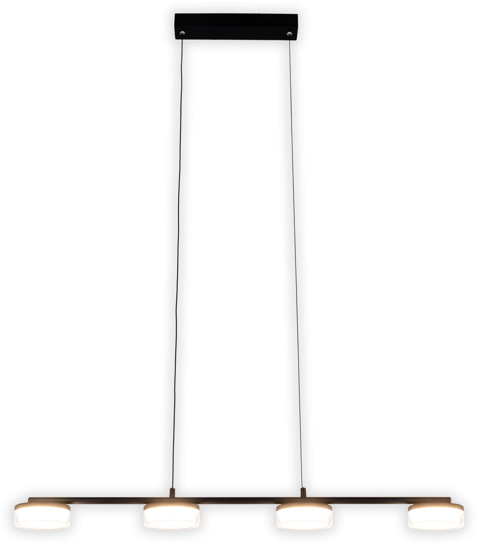 näve LED Pendelleuchte »Cimo«, 4 flammig, Leuchtmittel LED-Modul | LED wechselbar, stufenweise dimmbar per Wandschalter, Lichtfarbe warmweiß, schwarz