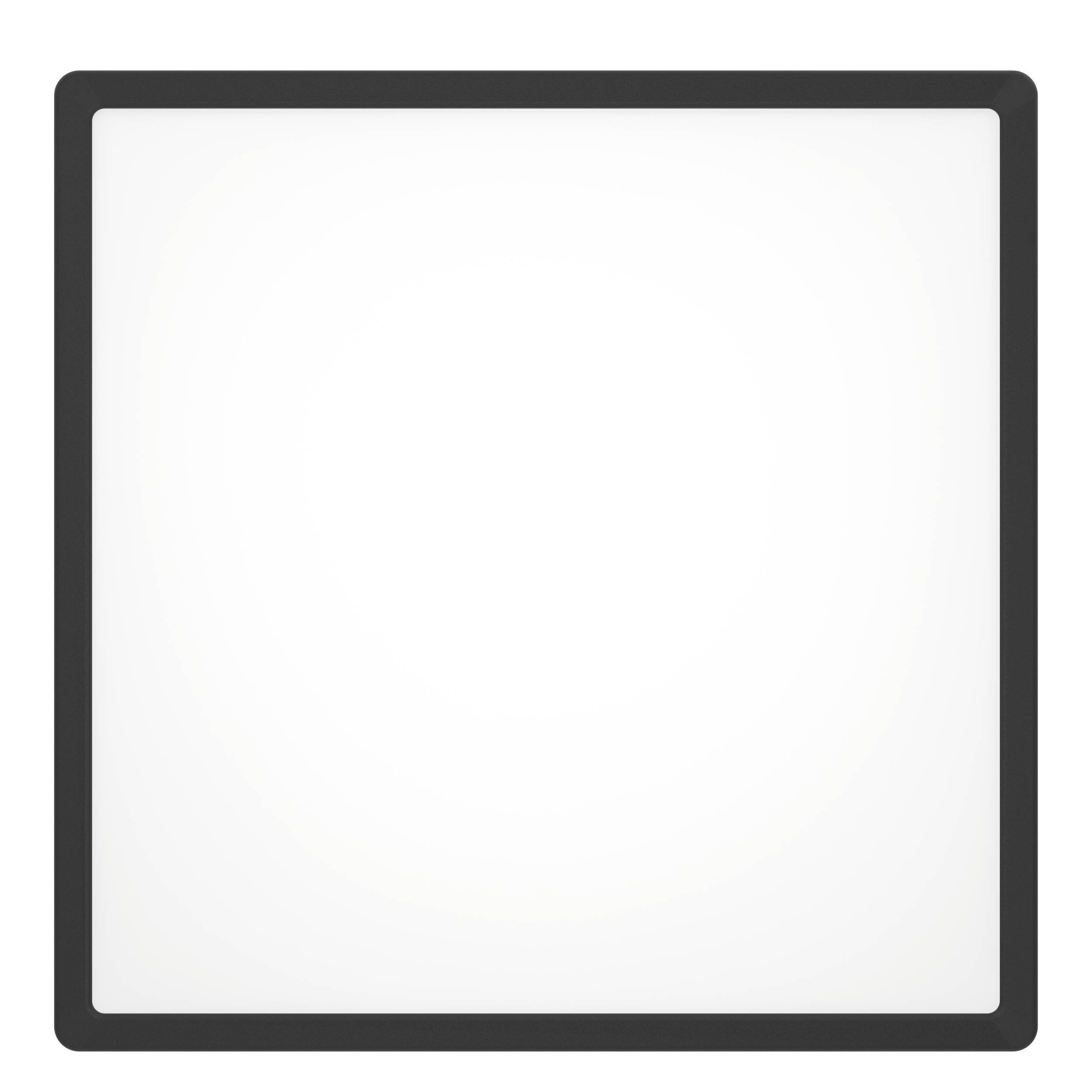 EGLO Aufbauleuchte »Fueva 6 Deckenleuchte, Aufbaulampe, Deckenbeleuchtung, Kunststoff« LED-Modul 1 Stk. Kaltweiß | Neutralweiß | Warmweiß Aufbauleuchte - L39 x B39 x H2,5 cm - schwarz - 17,5W inkl.