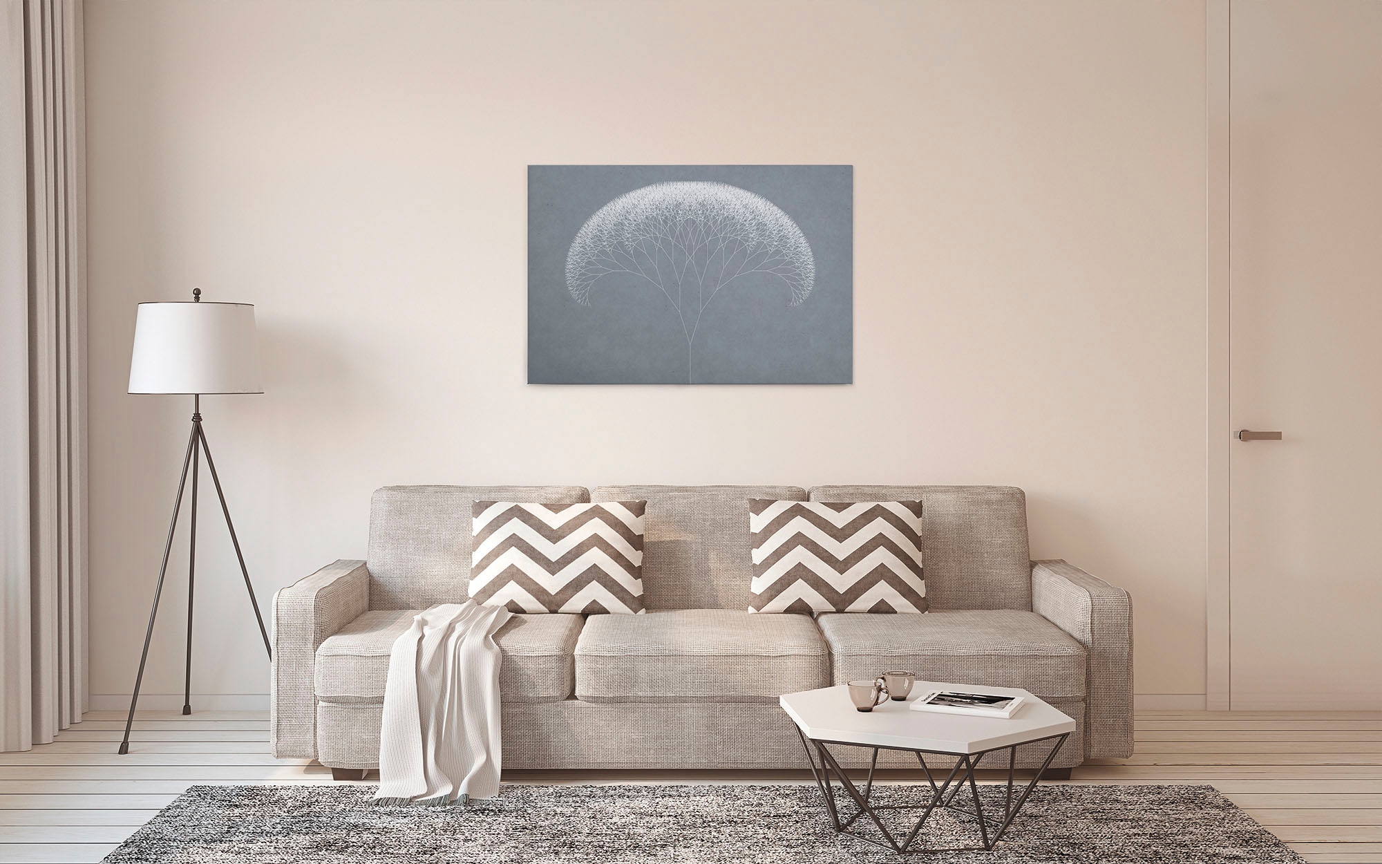 A.S. Création Leinwandbild »trees«, Kunst-Abstrakt-Kinder, (1 St.), Keilrahmen Bild Baum Grafisch Leinwand-Bild Wohnzimmer modern Wandbild