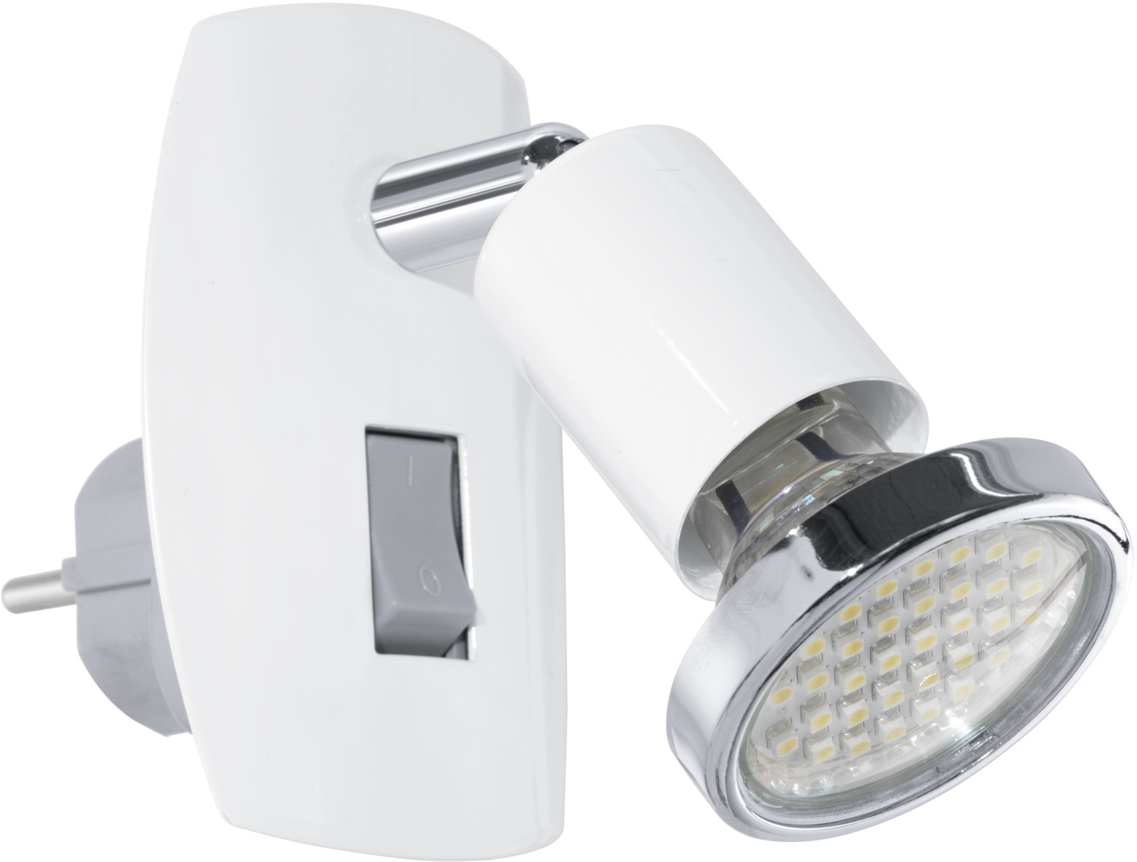 EGLO Steckdosenleuchte »MINI 4 Steckerlampe - Stahl - GU10 - 1X2,8W - IP20« günstig online kaufen