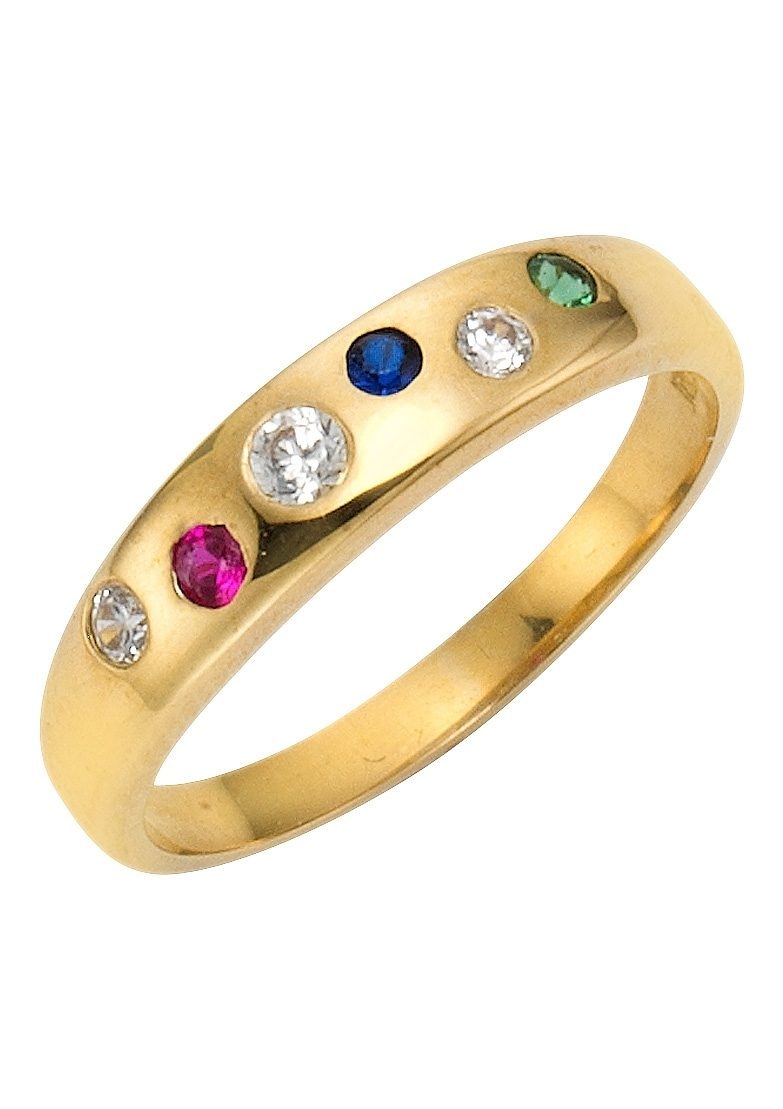 Firetti Goldring »Schmuck Geschenk Gold 333 Damenring Goldring Edelstein Farbstein«, mit Rubin, Saphir, Smaragd und Zirkonia