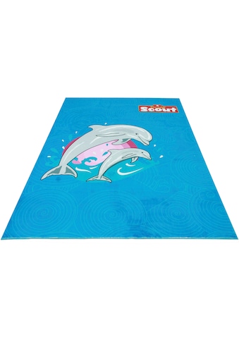 Scout Kinderteppich »Dolphin«, rechteckig, 5 mm Höhe, Druckteppich, Motiv Delfine,... kaufen